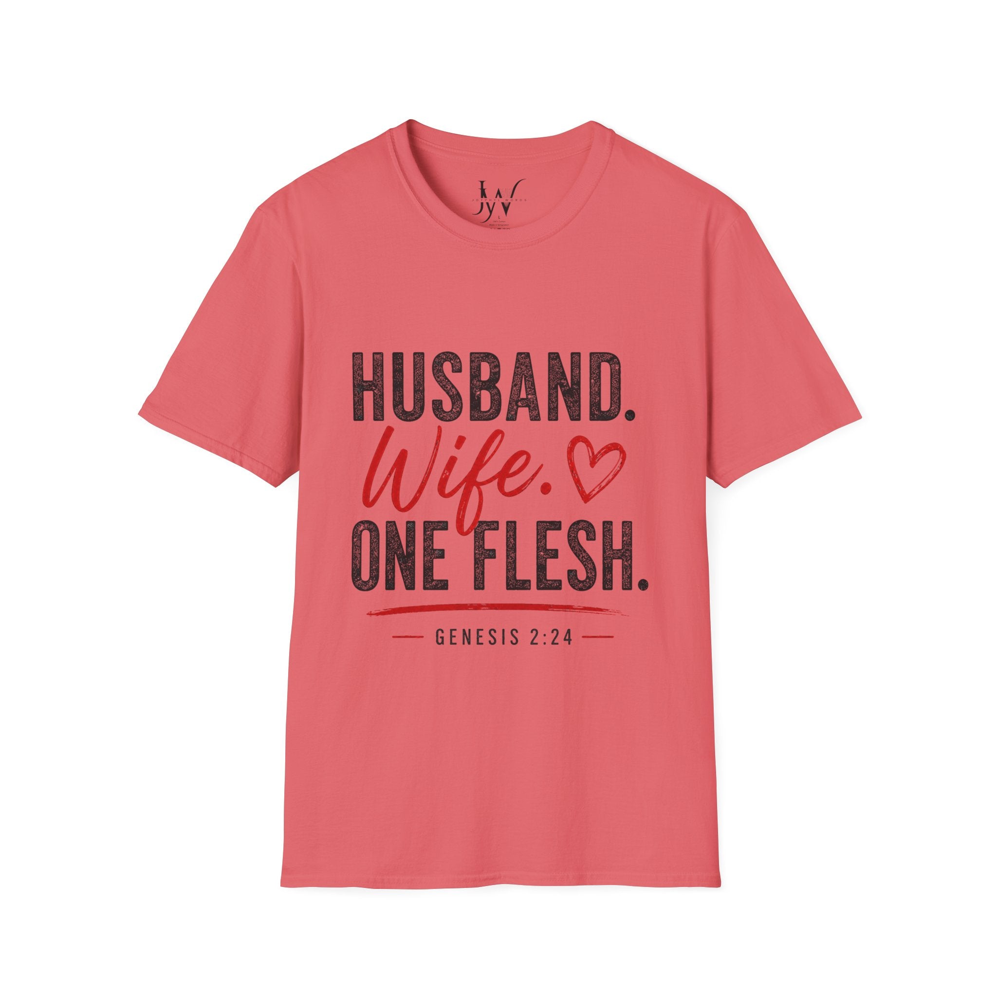 Strong Marriage "Husband. Wife. One Flesh." — Genesis 2:24 Tee