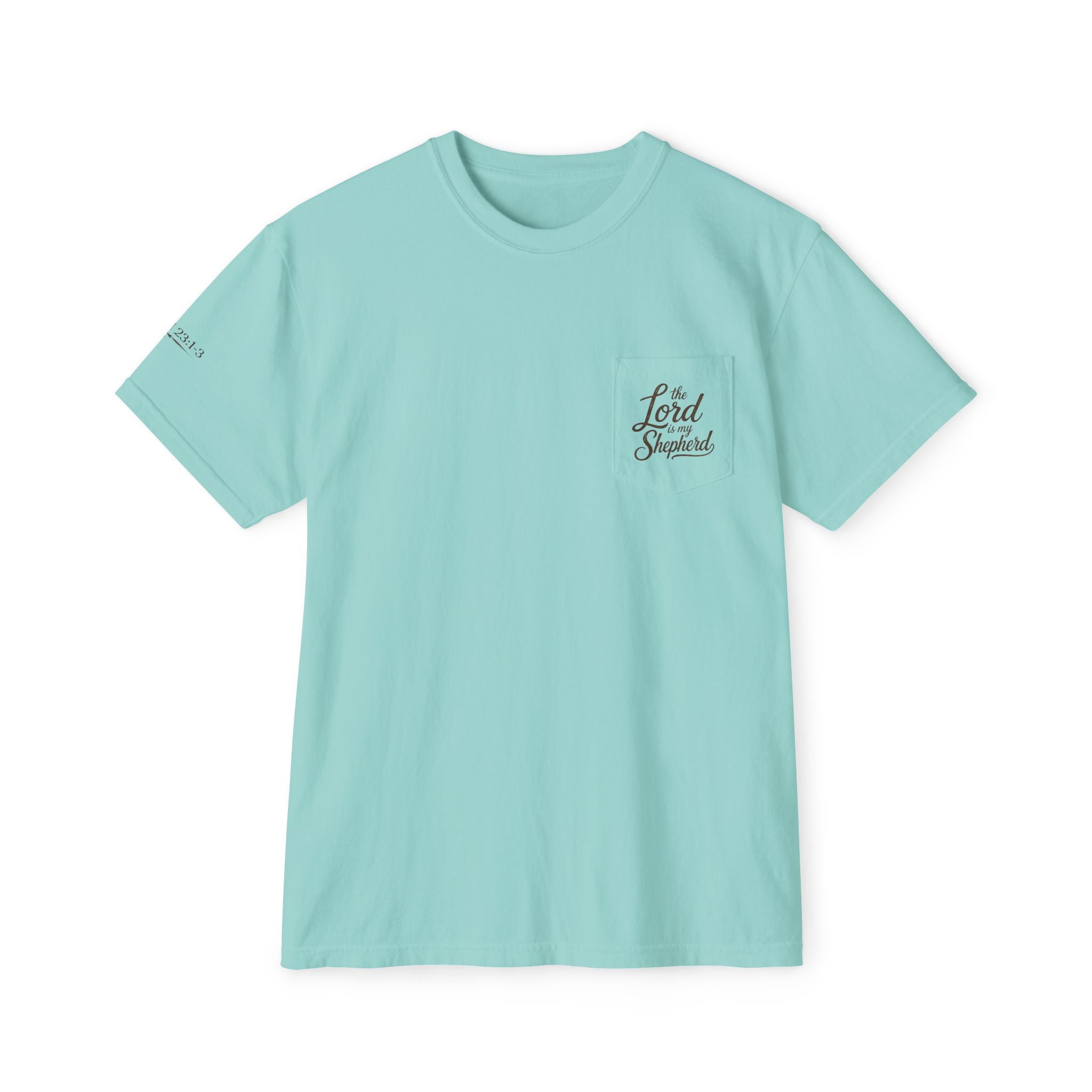 The Lord Is My Shepherd-Psalm 23:1-3  Graphic Tee with Pocket