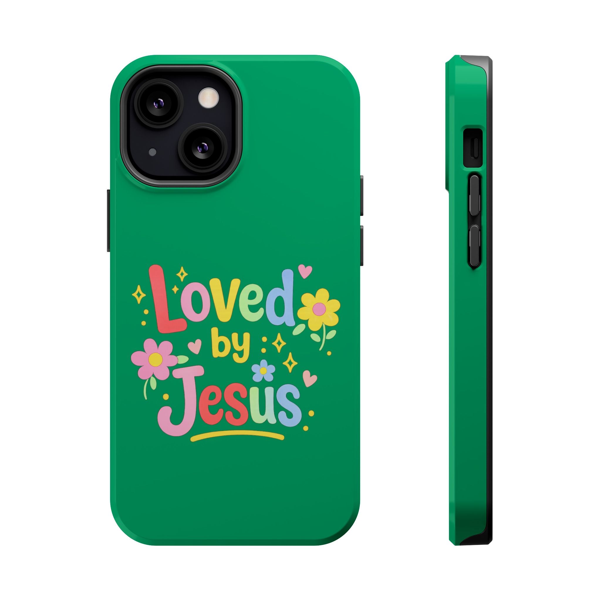 Loved by Jesus Phone Case — Colorful Magnetic Impact-Resistant Case