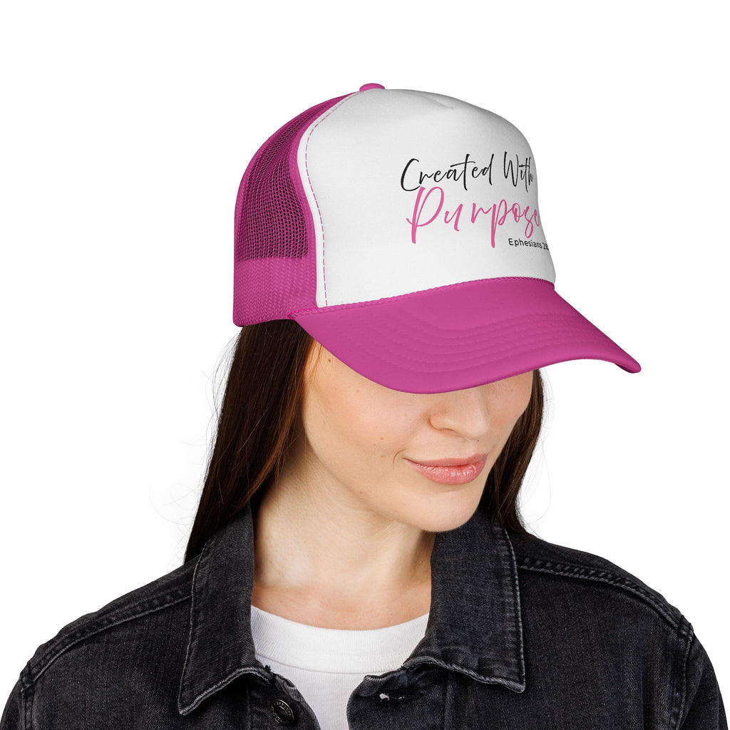 Created With Purpose — Ephesians 2:10 Trucker Hat