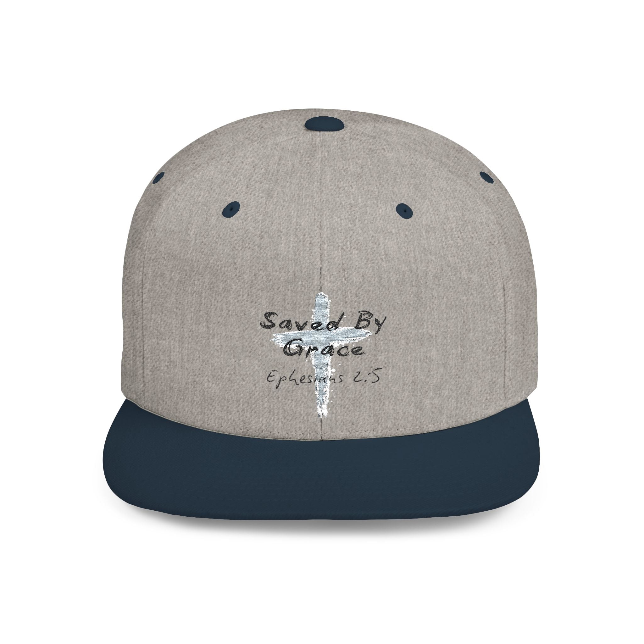 Saved By Grace Ephesians 2:5 Flat Bill Hat