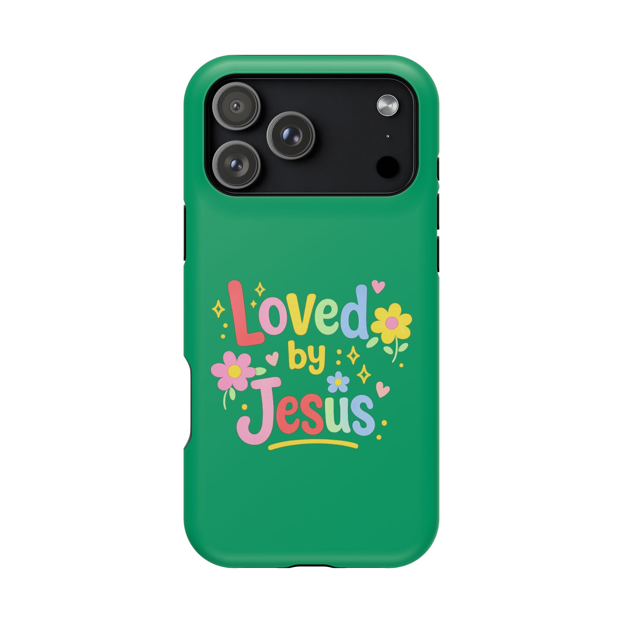 Loved by Jesus Phone Case — Colorful Magnetic Impact-Resistant Case