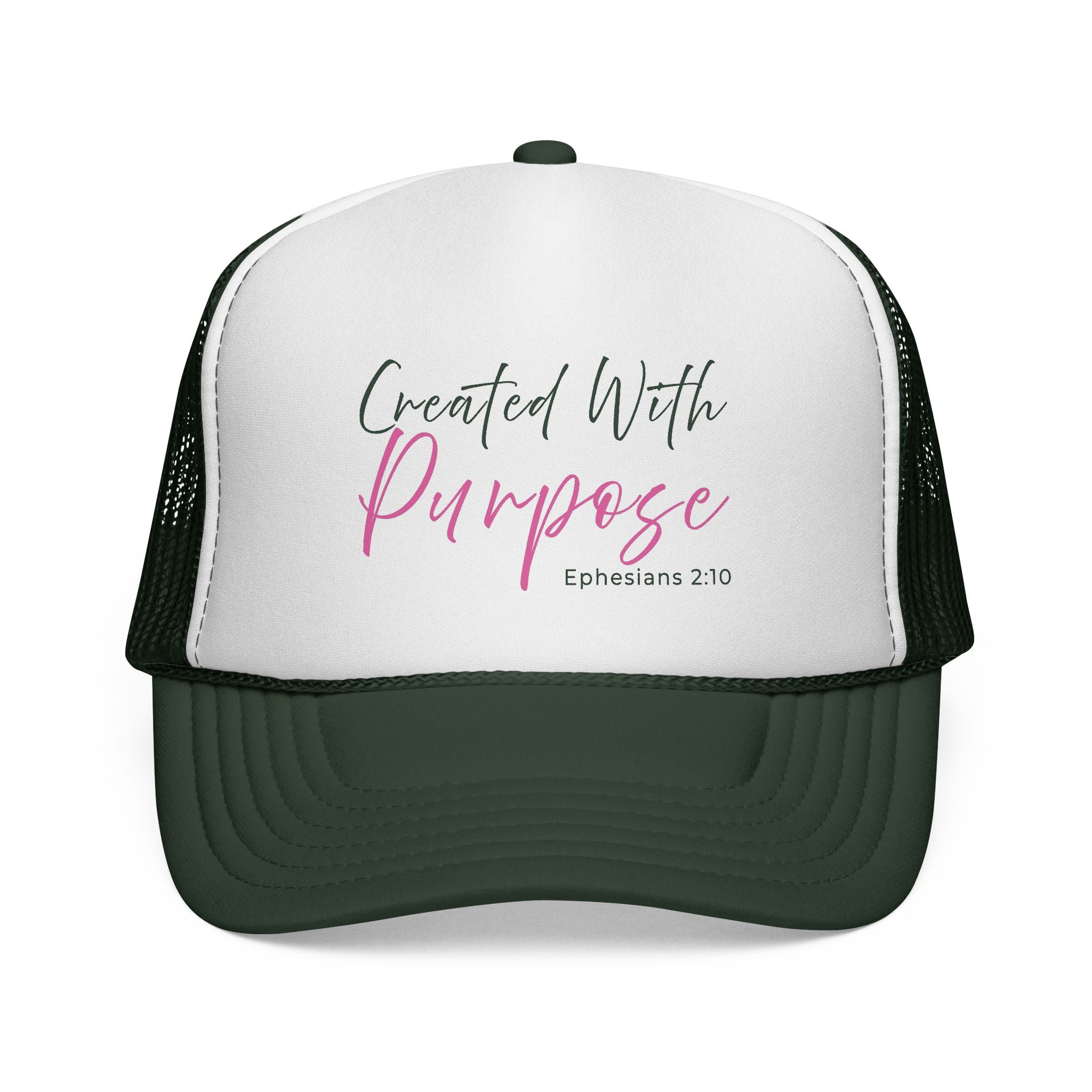 Created With Purpose — Ephesians 2:10 Trucker Hat