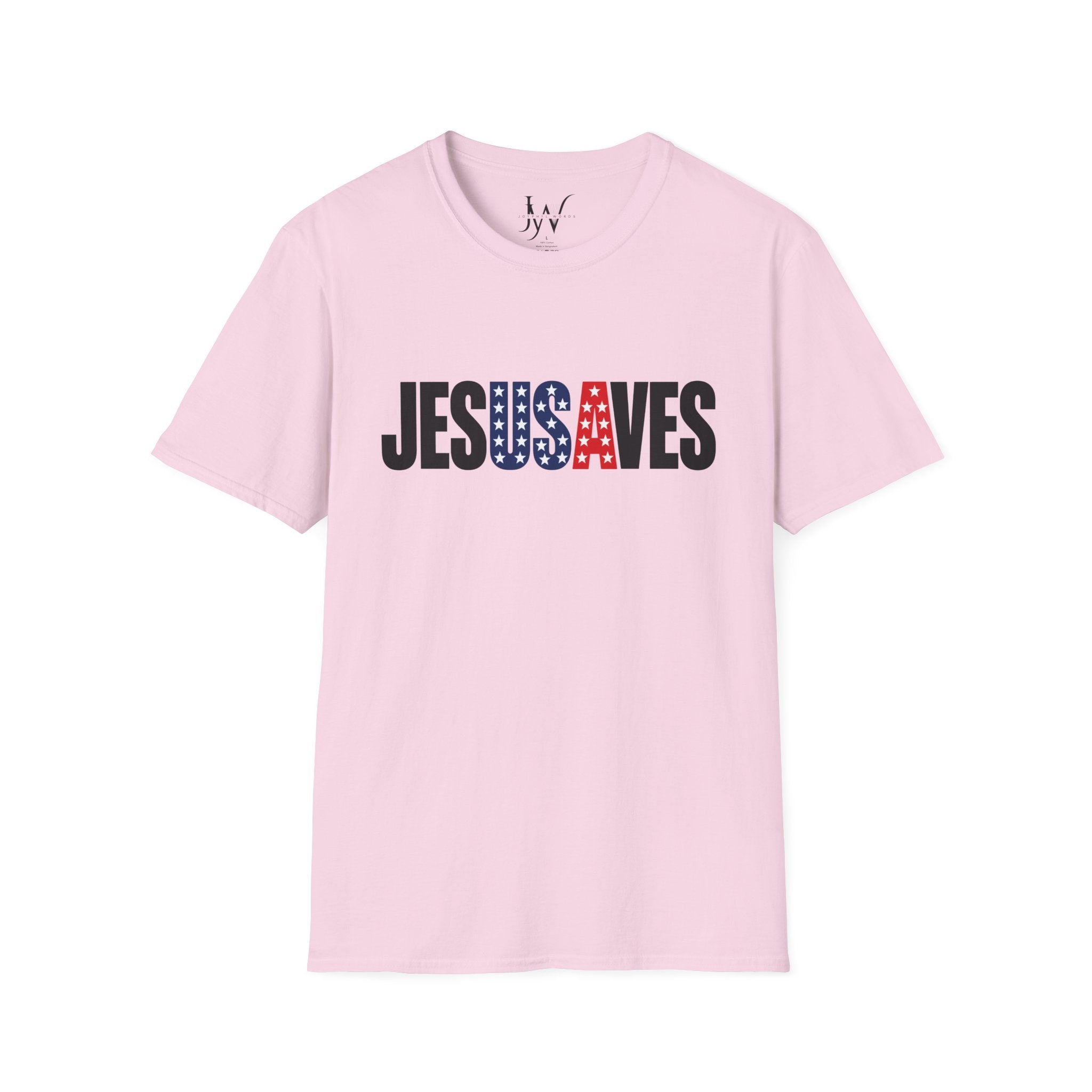 Jesus Saves Patriotic T-Shirt — American Flag Faith Tee