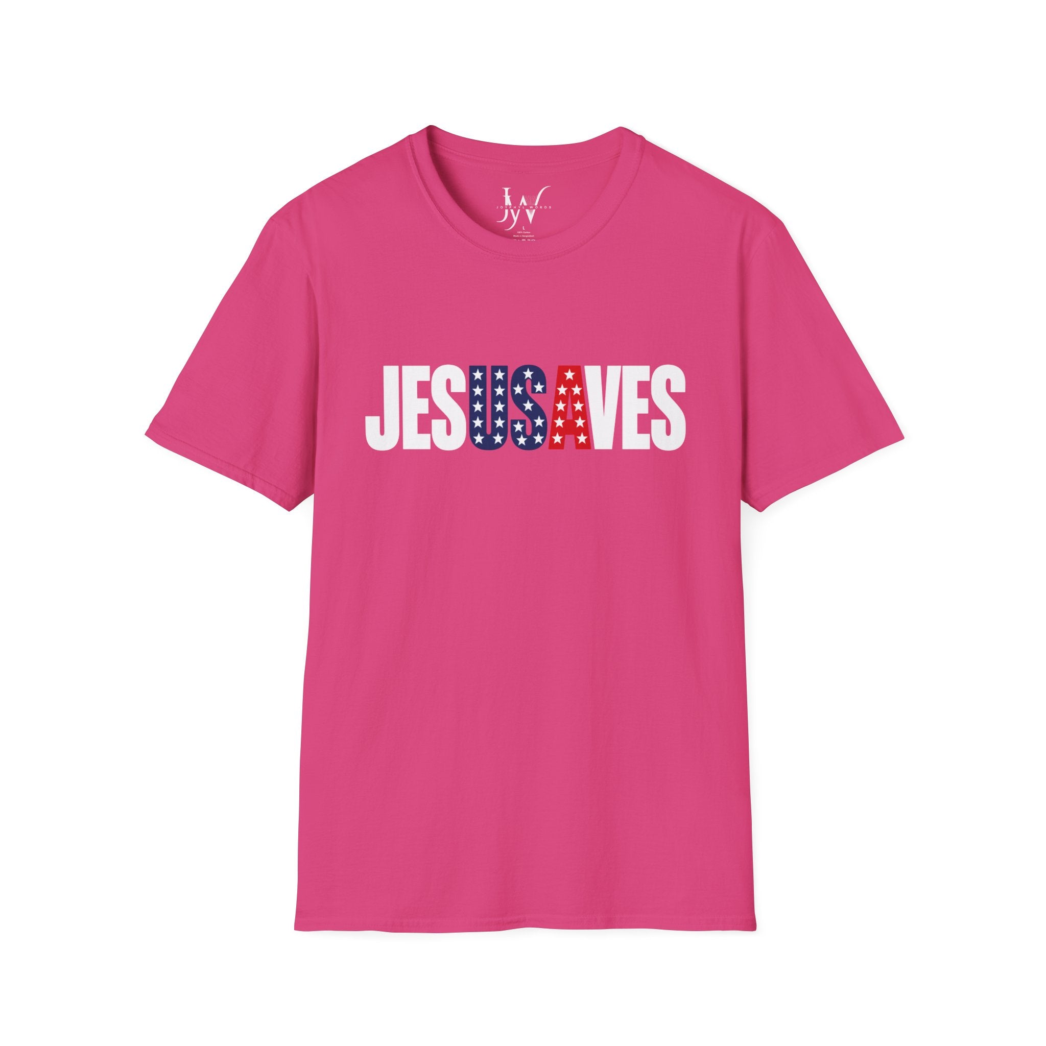 Jesus Saves Patriotic T-Shirt — American Flag Faith Tee