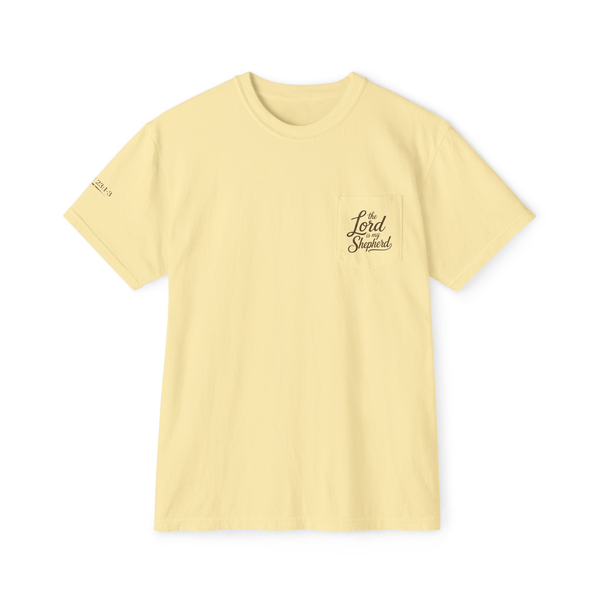The Lord Is My Shepherd-Psalm 23:1-3  Graphic Tee with Pocket