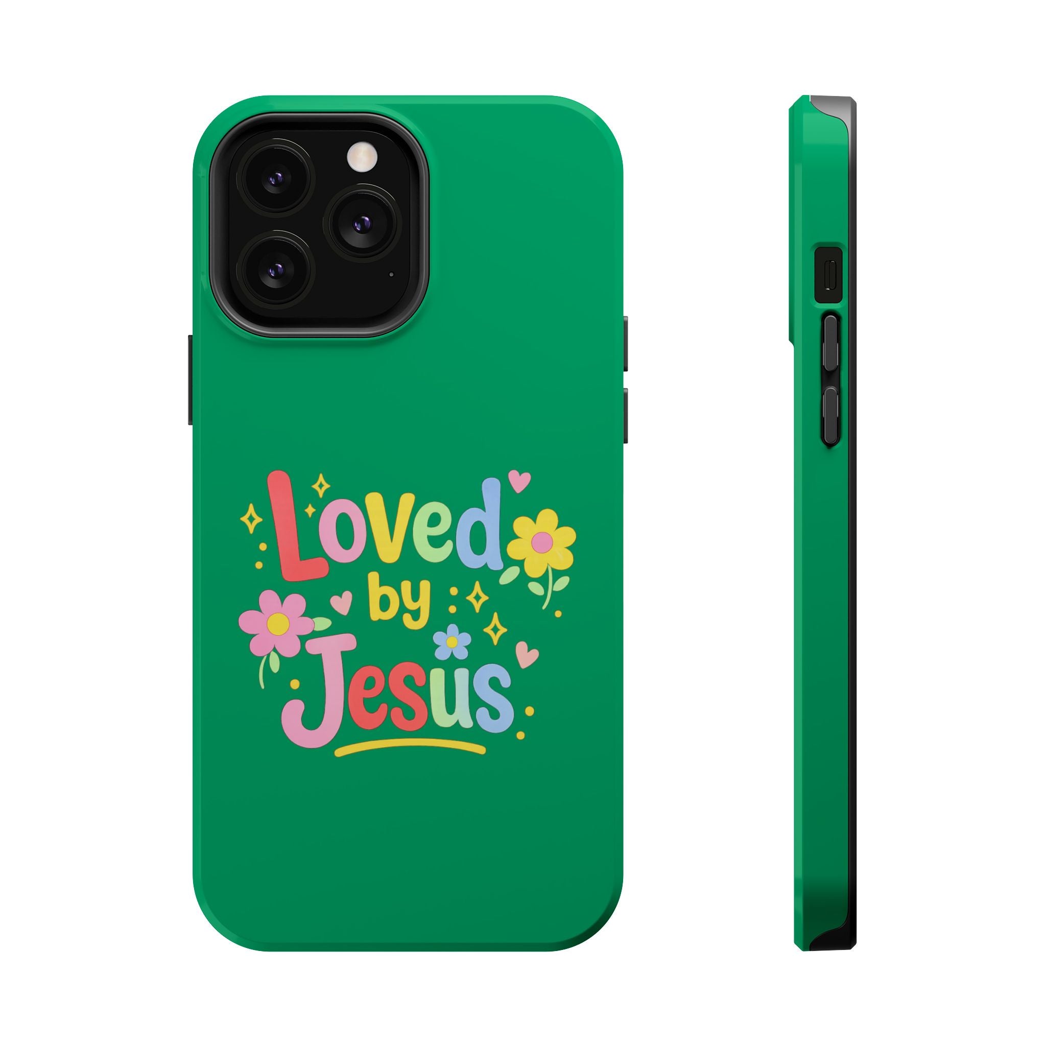Loved by Jesus Phone Case — Colorful Magnetic Impact-Resistant Case