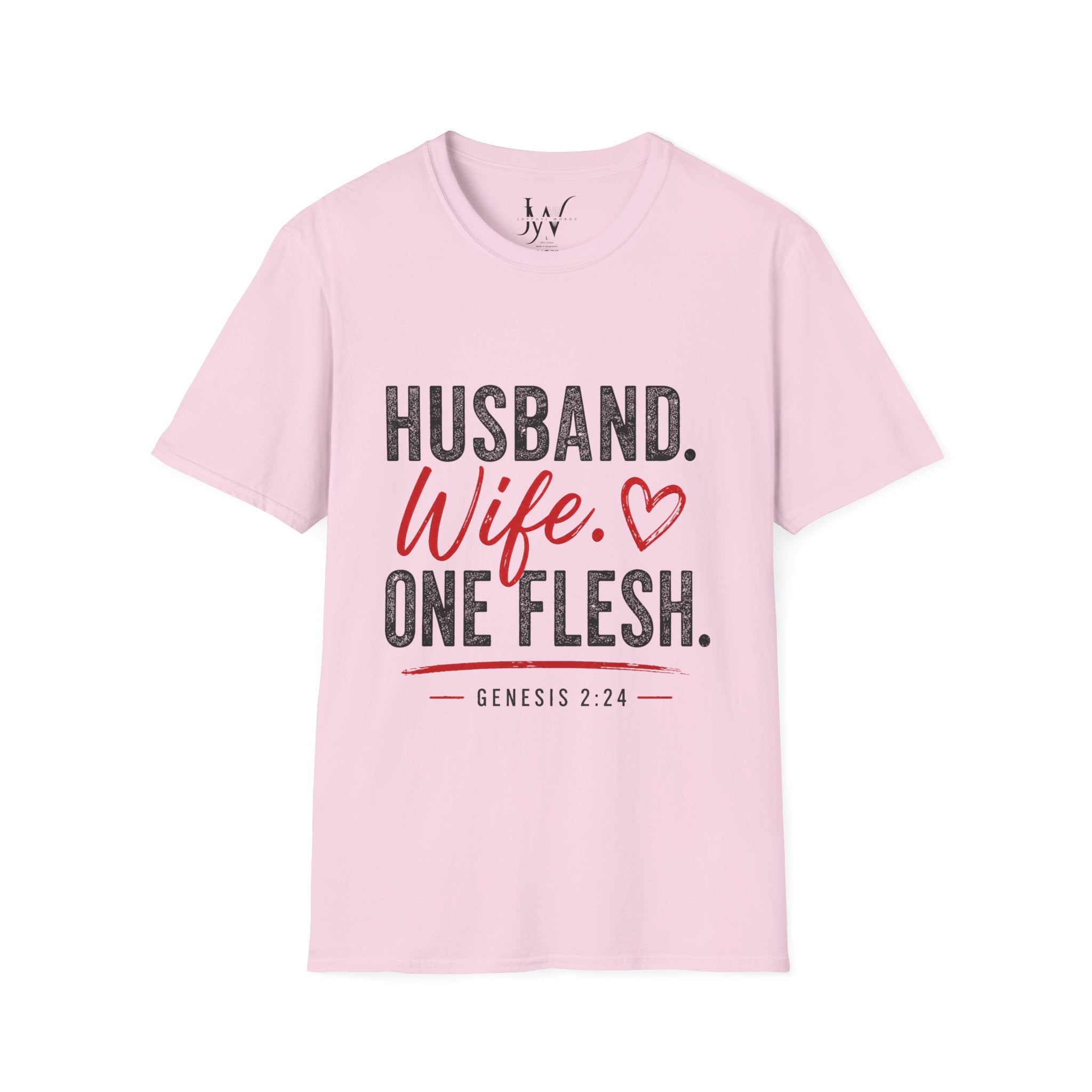 Strong Marriage "Husband. Wife. One Flesh." — Genesis 2:24 Tee