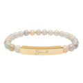 Natural Stone Stretch Bar Bracelet — Blessed