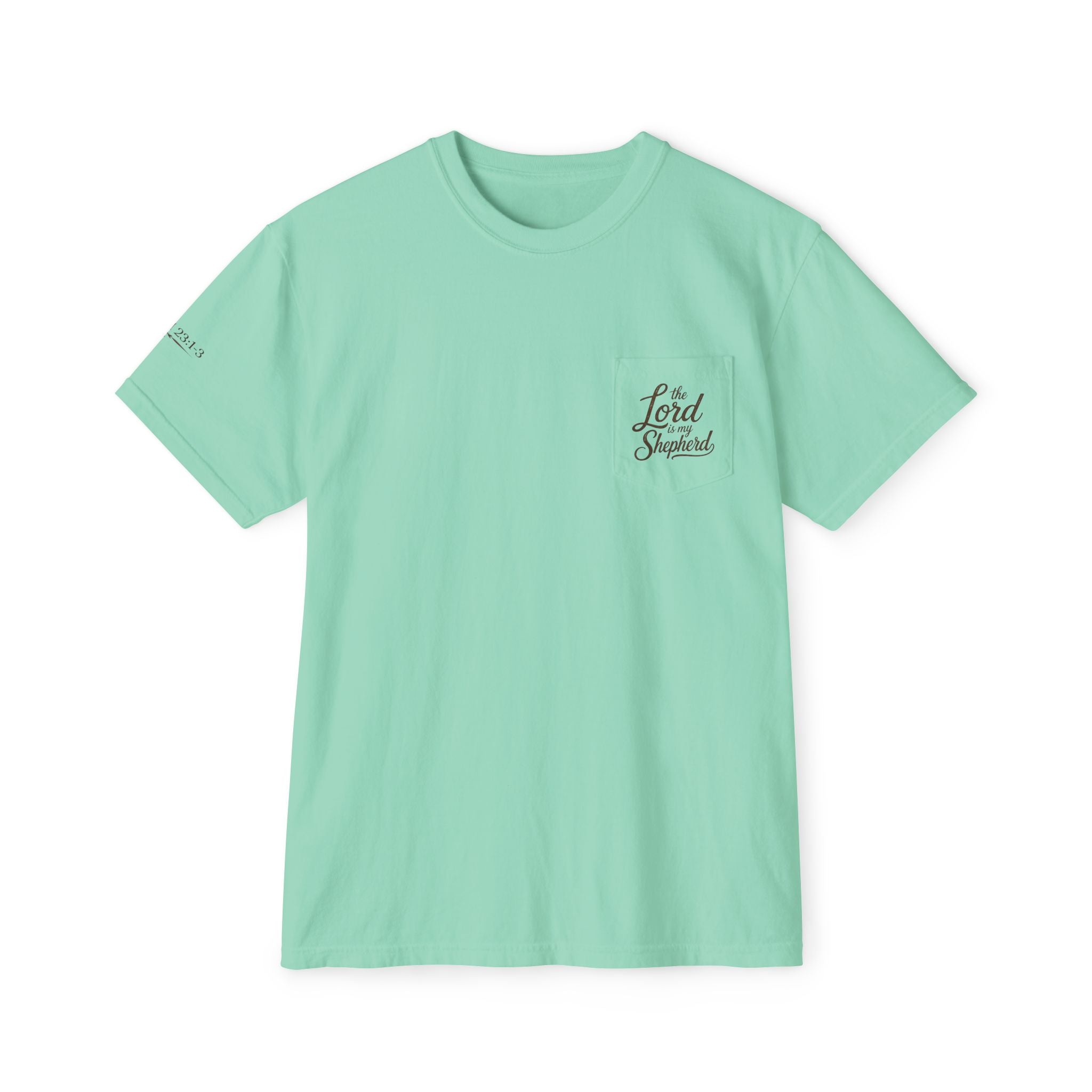 The Lord Is My Shepherd-Psalm 23:1-3  Graphic Tee with Pocket