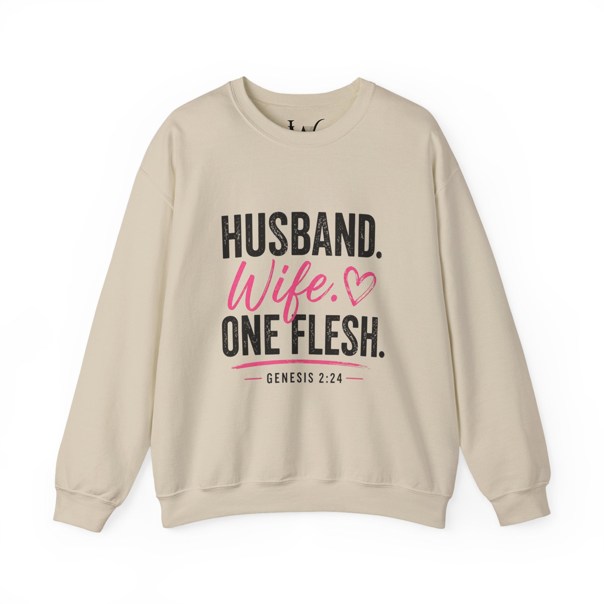 Strong Marriage "Husband. Wife. One Flesh" Genesis 2:24 Sweatshirt
