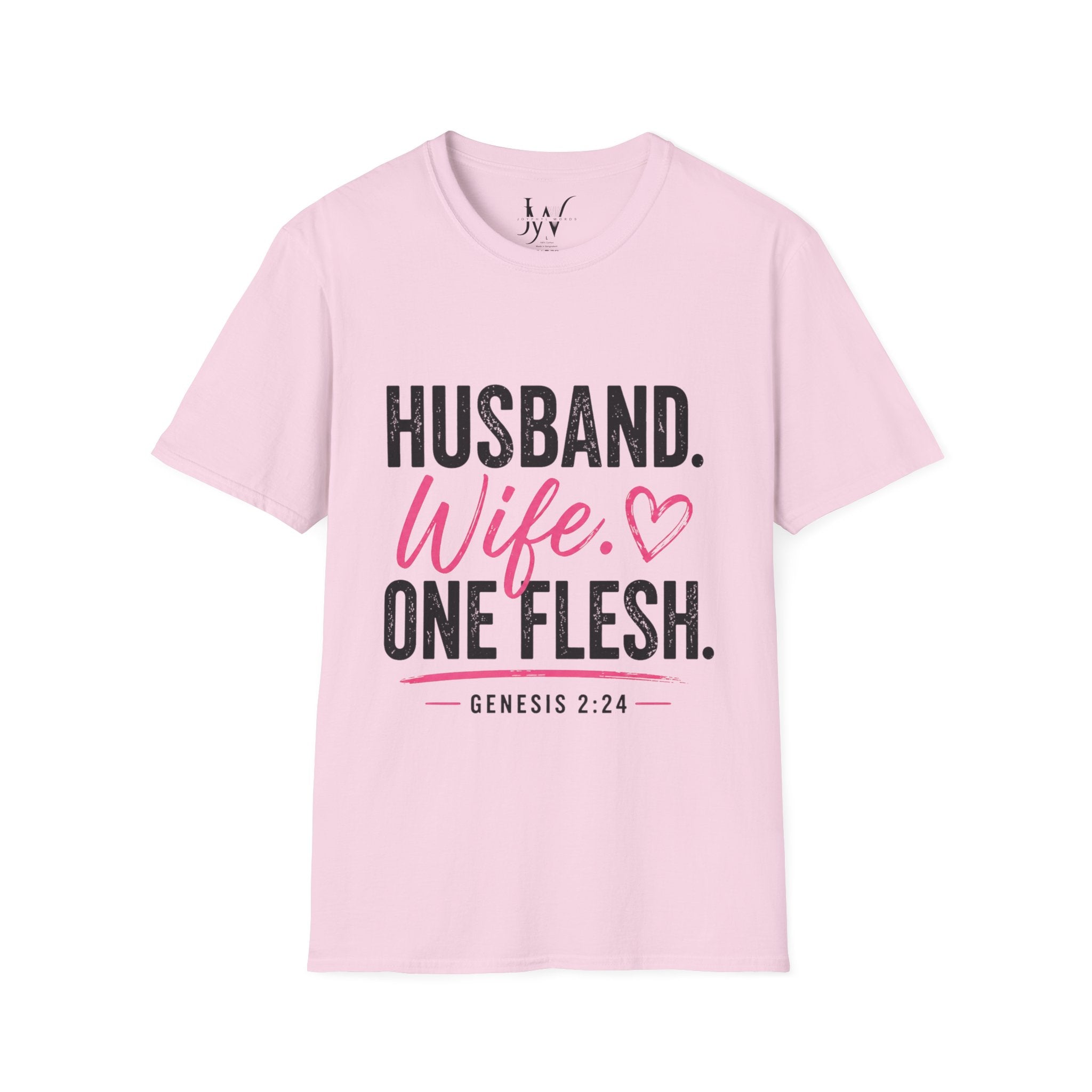 Strong Marriage "Husband. Wife. One Flesh." — Genesis 2:24 Tee