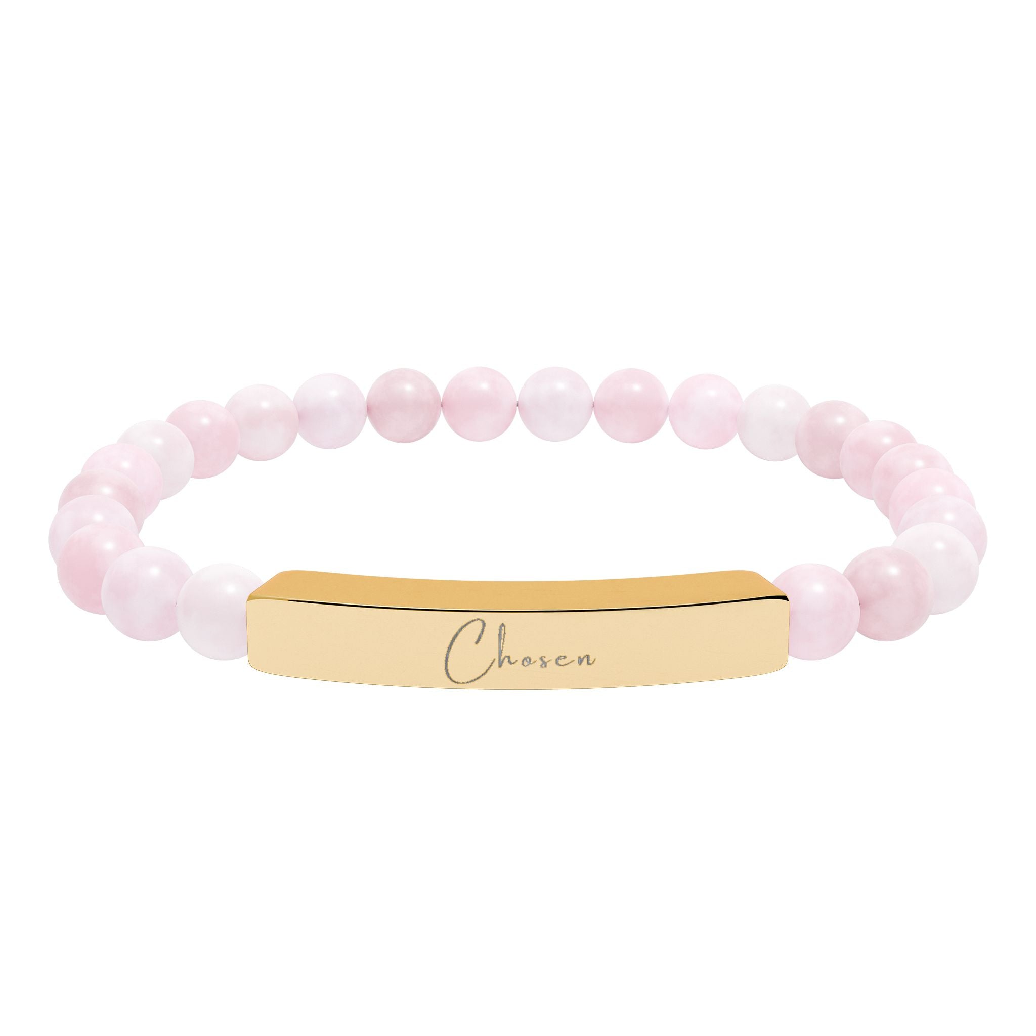 Natural Stone Stretch Bar Bracelet — Chosen
