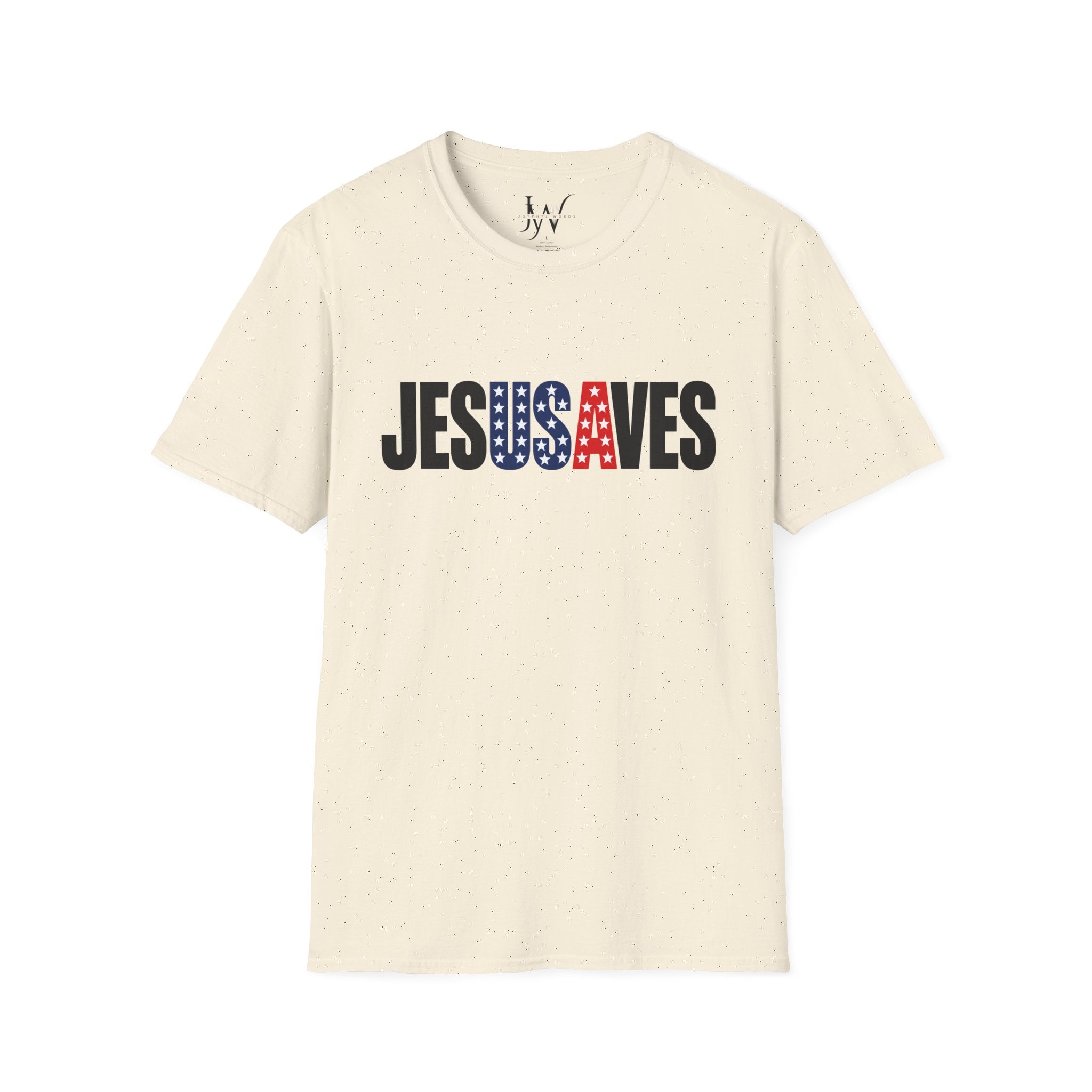 Jesus Saves Patriotic T-Shirt — American Flag Faith Tee