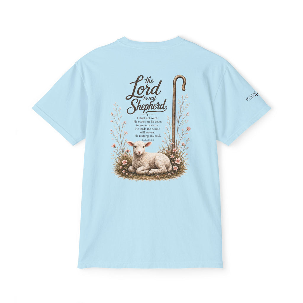 The Lord Is My Shepherd-Psalm 23:1-3  Graphic Tee with Pocket