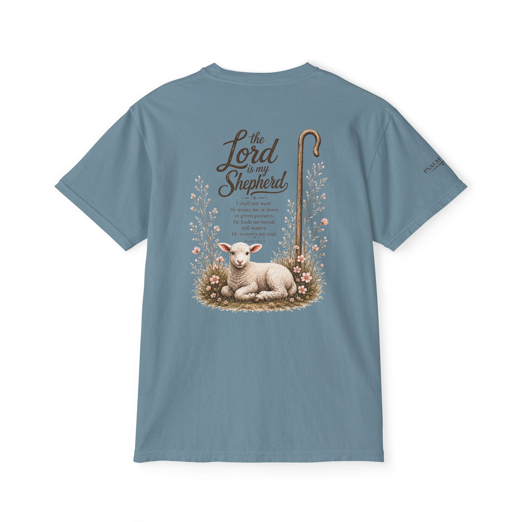The Lord Is My Shepherd-Psalm 23:1-3  Graphic Tee with Pocket