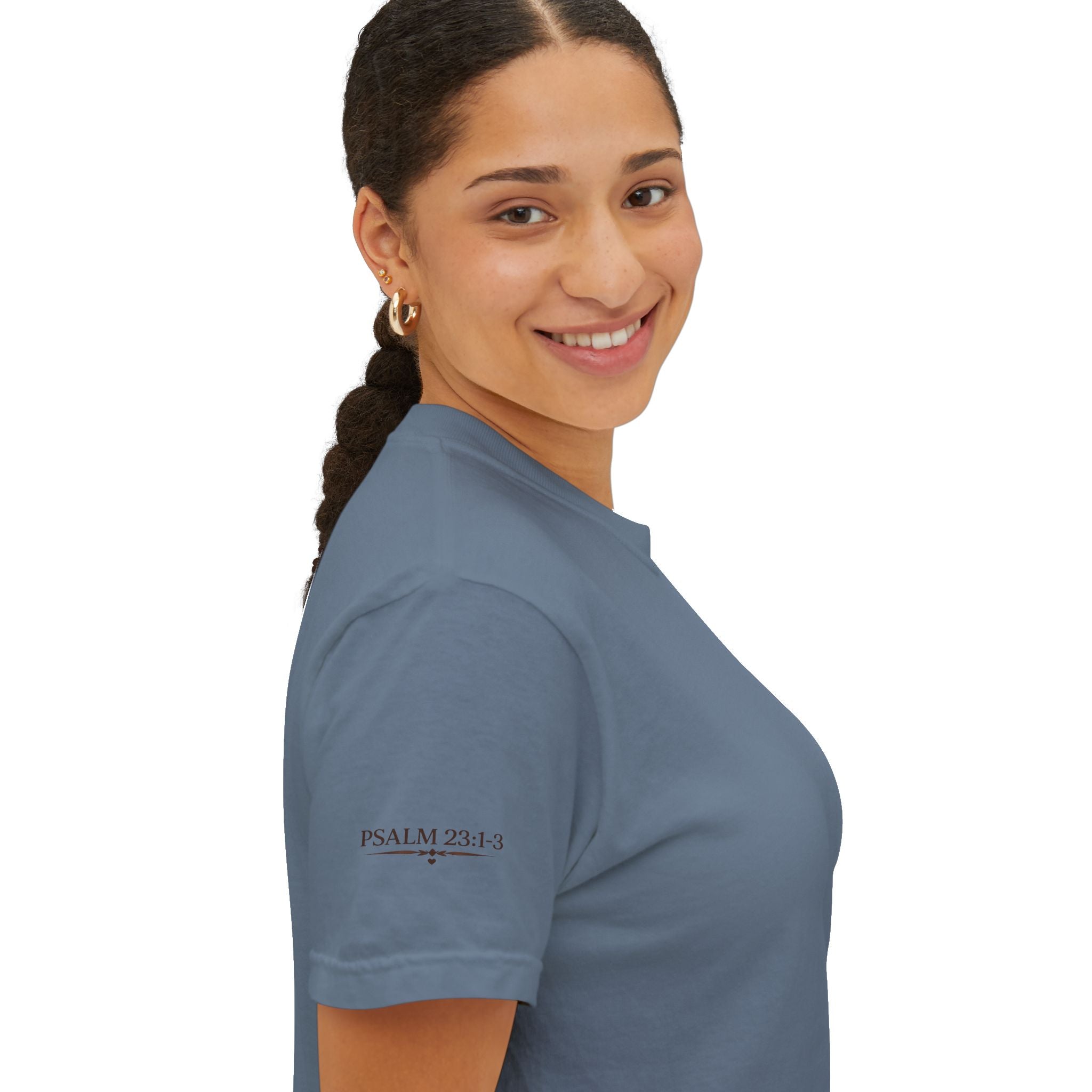 The Lord Is My Shepherd-Psalm 23:1-3  Graphic Tee with Pocket