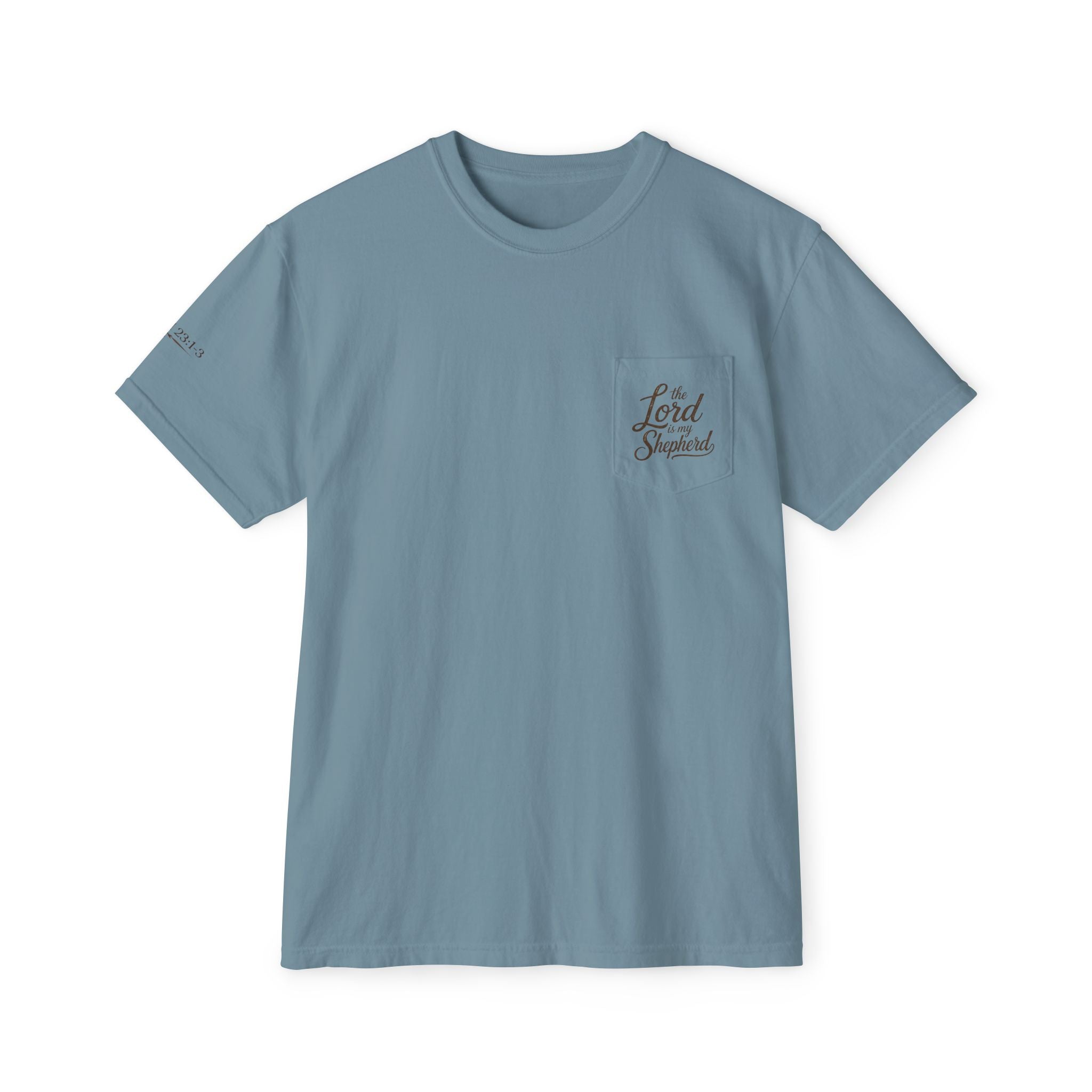 The Lord Is My Shepherd-Psalm 23:1-3  Graphic Tee with Pocket