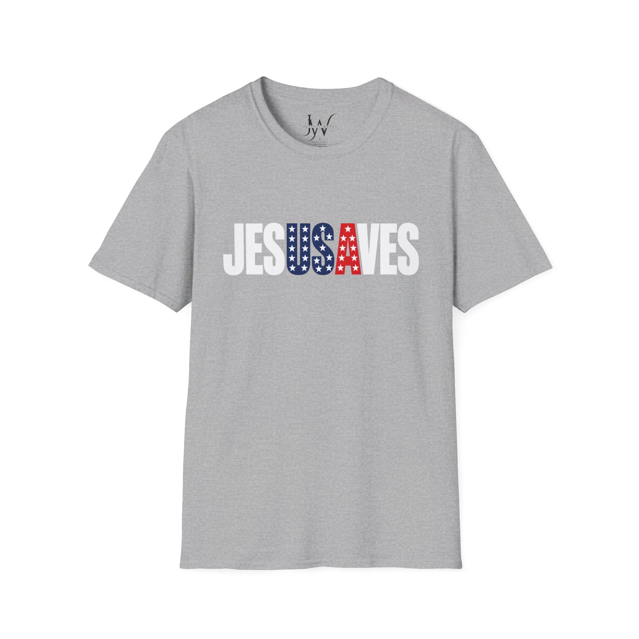 Jesus Saves Patriotic T-Shirt — American Flag Faith Tee