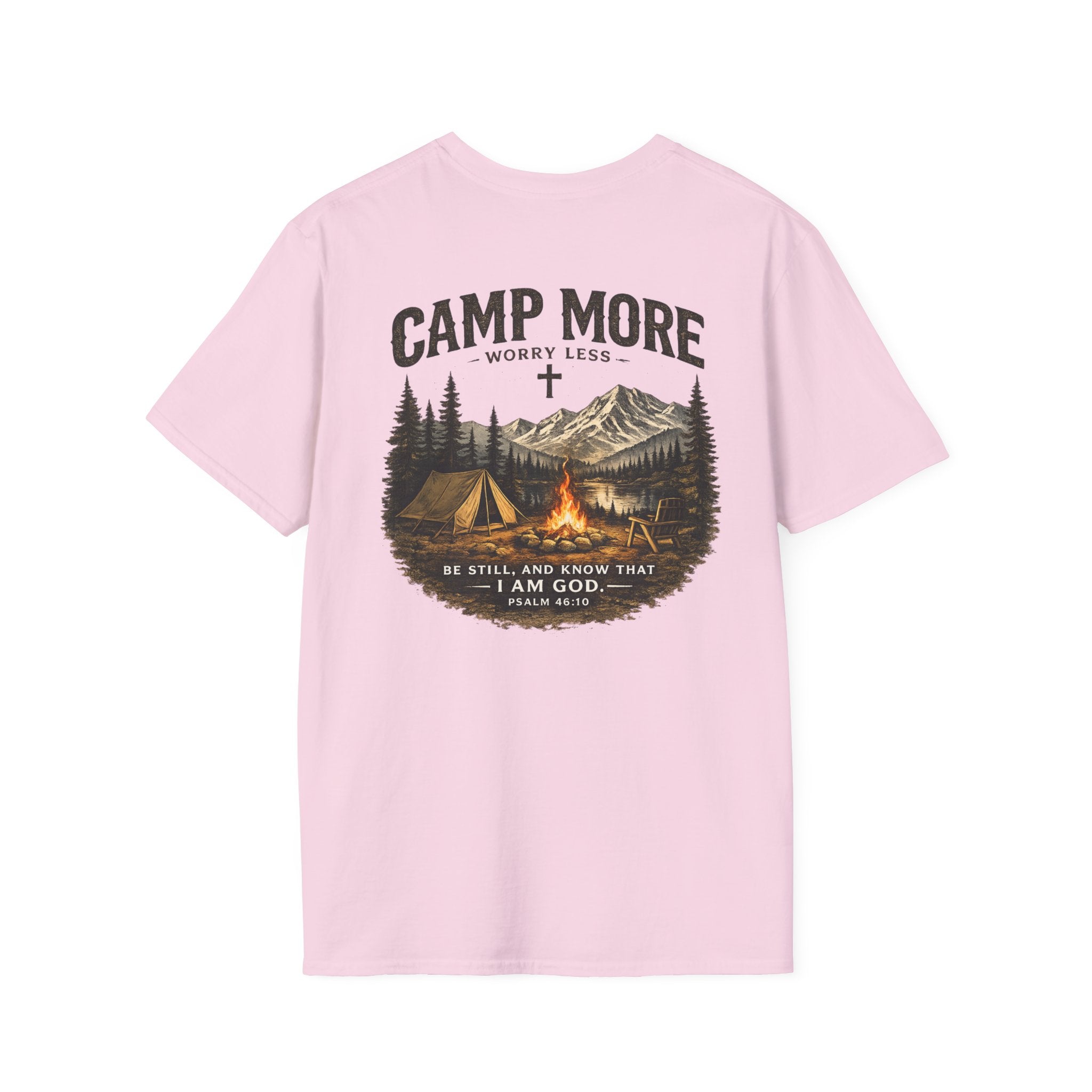 Camp More Worry Less T-Shirt - Psalm 46:10