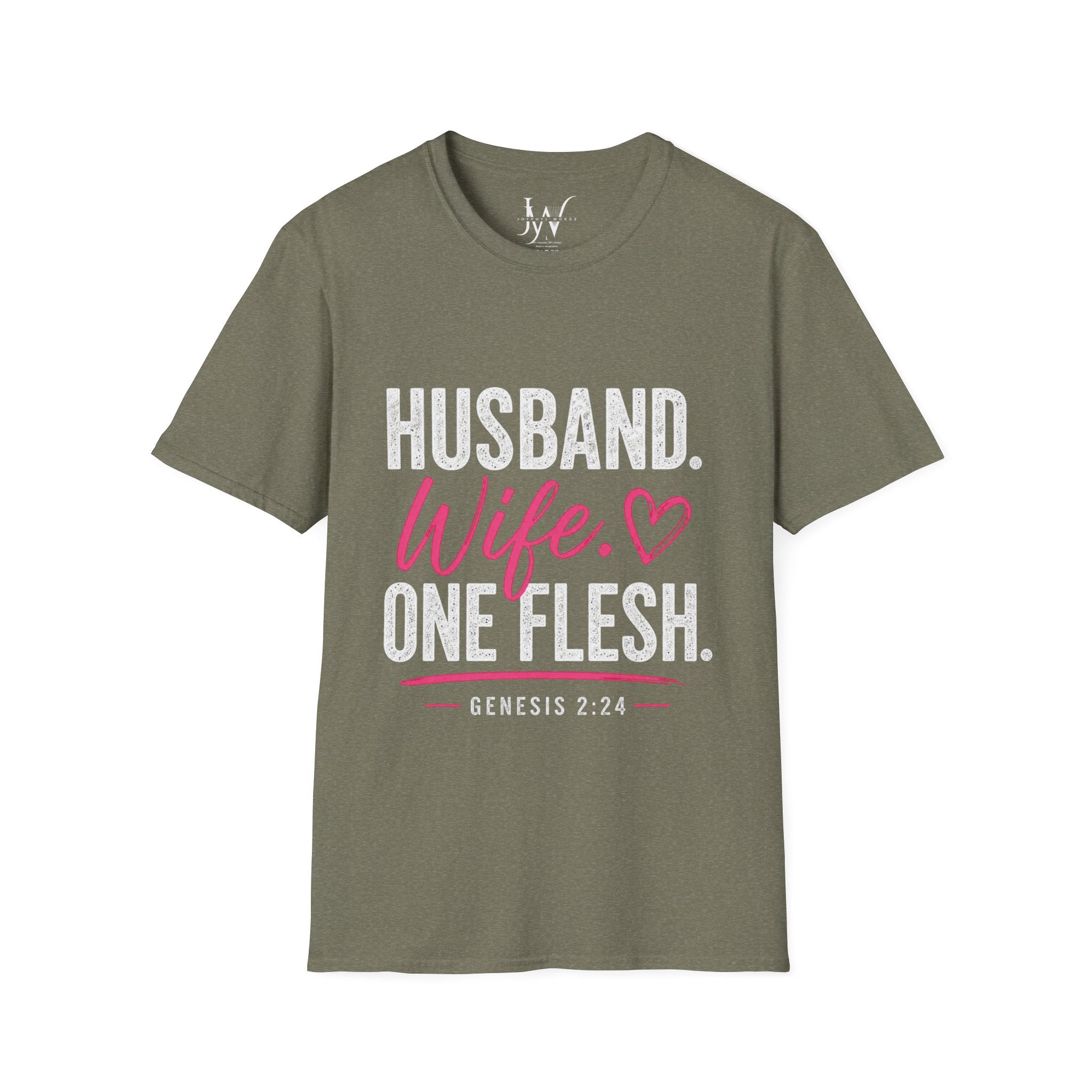 Strong Marriage "Husband. Wife. One Flesh." — Genesis 2:24 Tee