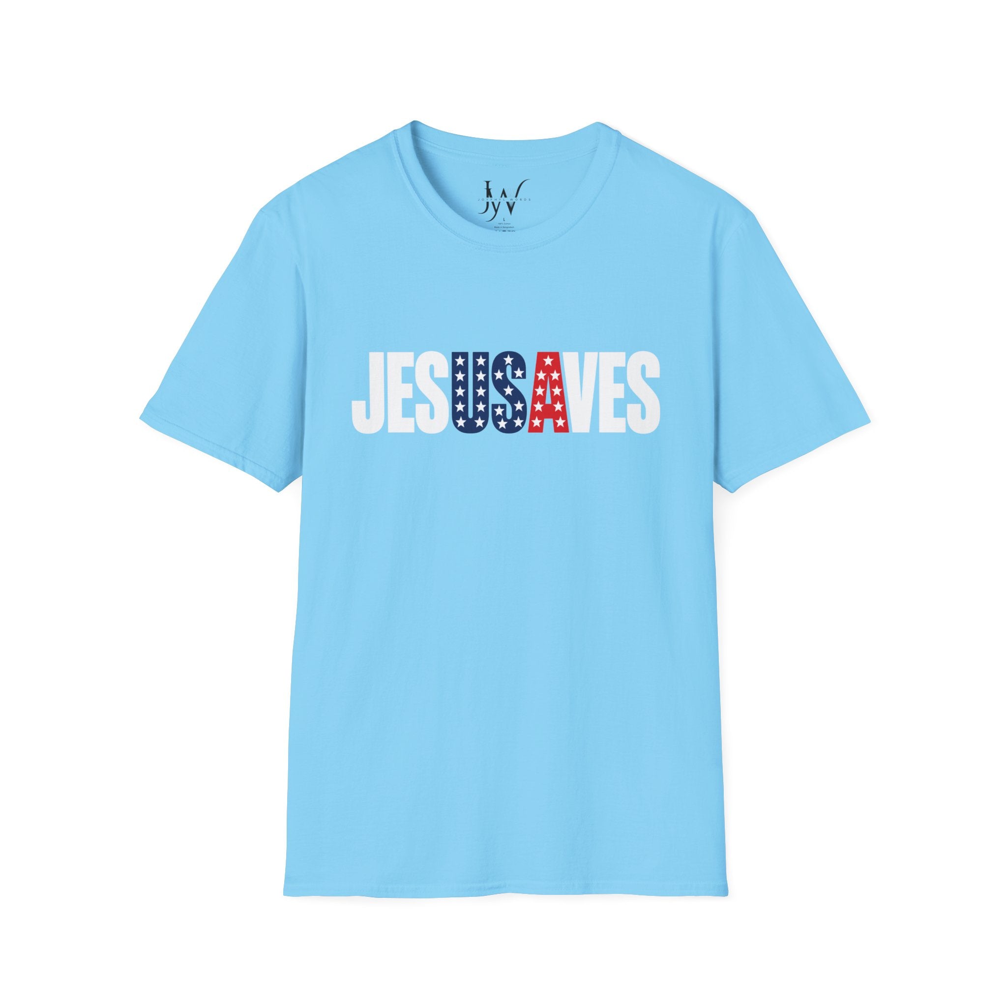 Jesus Saves Patriotic T-Shirt — American Flag Faith Tee