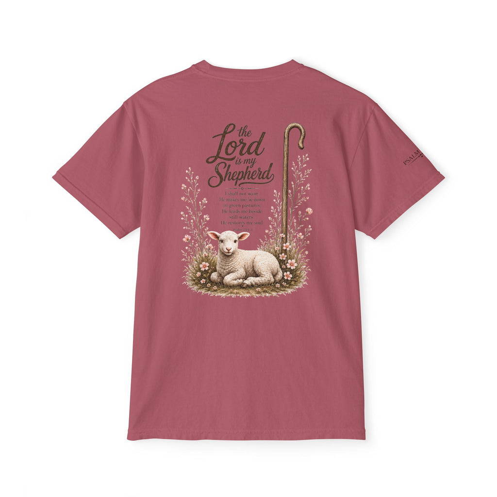 The Lord Is My Shepherd-Psalm 23:1-3  Graphic Tee with Pocket