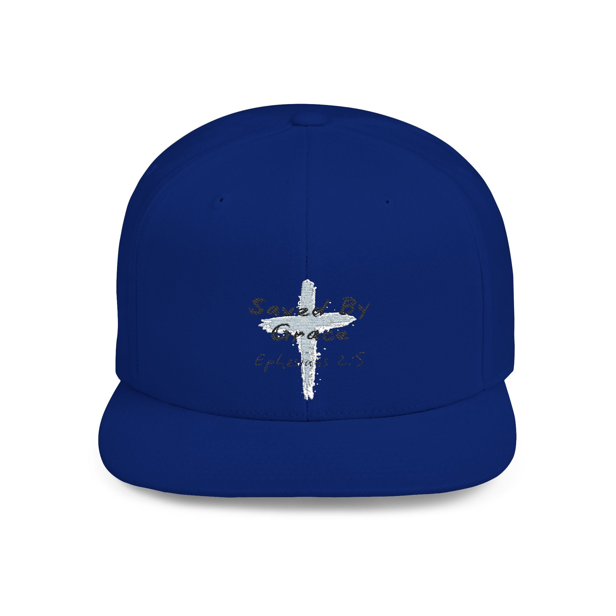 Saved By Grace Ephesians 2:5 Flat Bill Hat