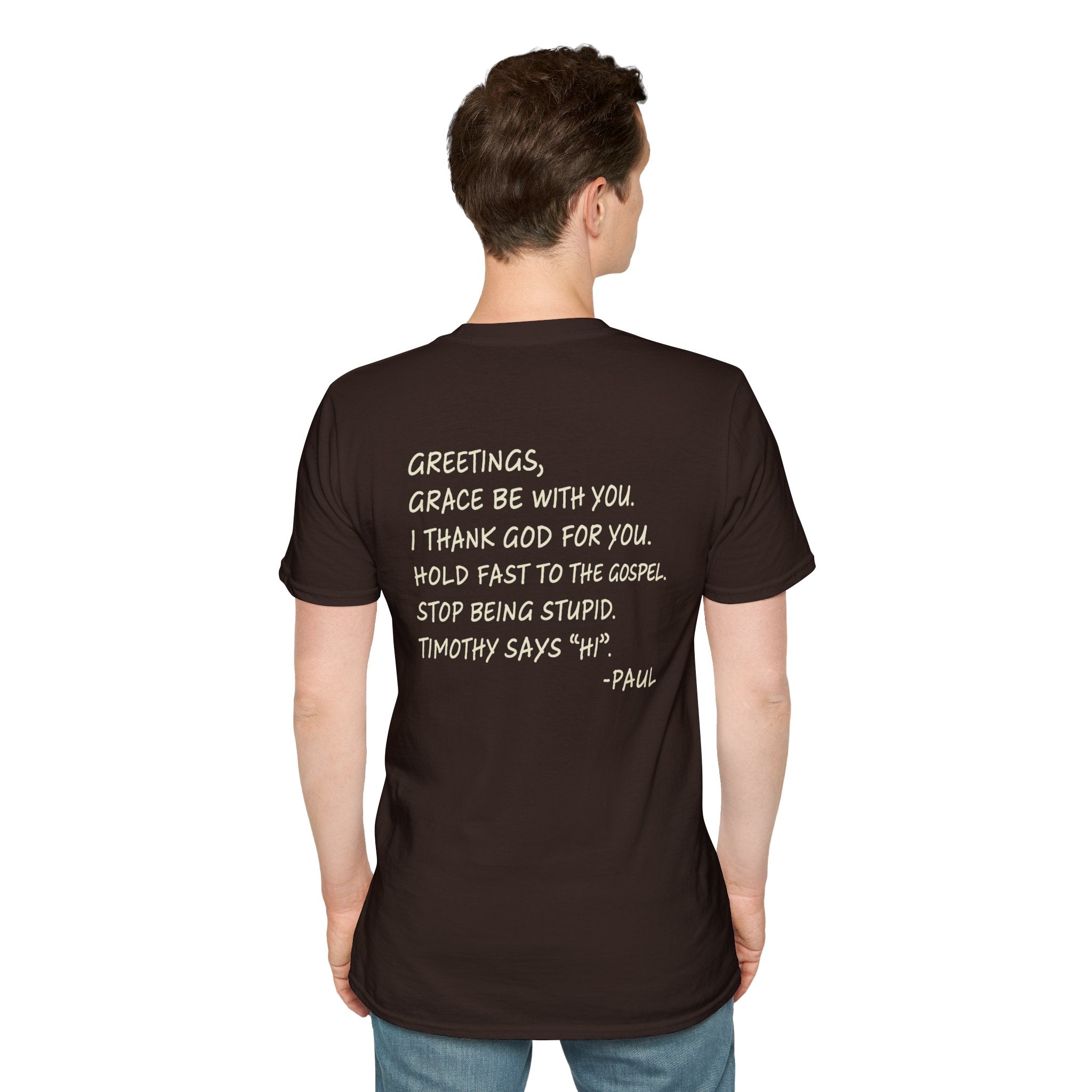 If Paul Were Here We’d Be Getting a Letter T-Shirt — Funny Vintage Postal Stamp Tee