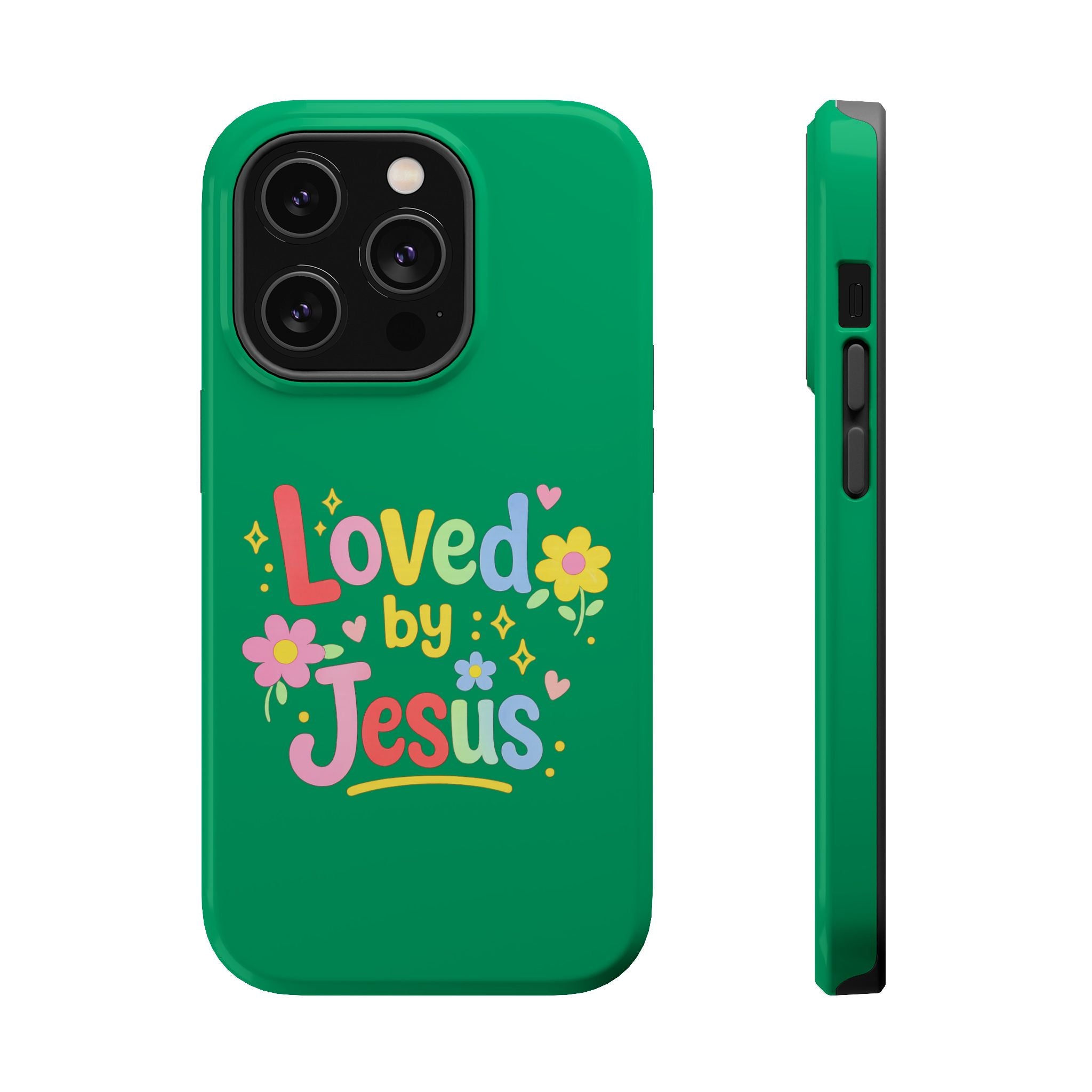 Loved by Jesus Phone Case — Colorful Magnetic Impact-Resistant Case