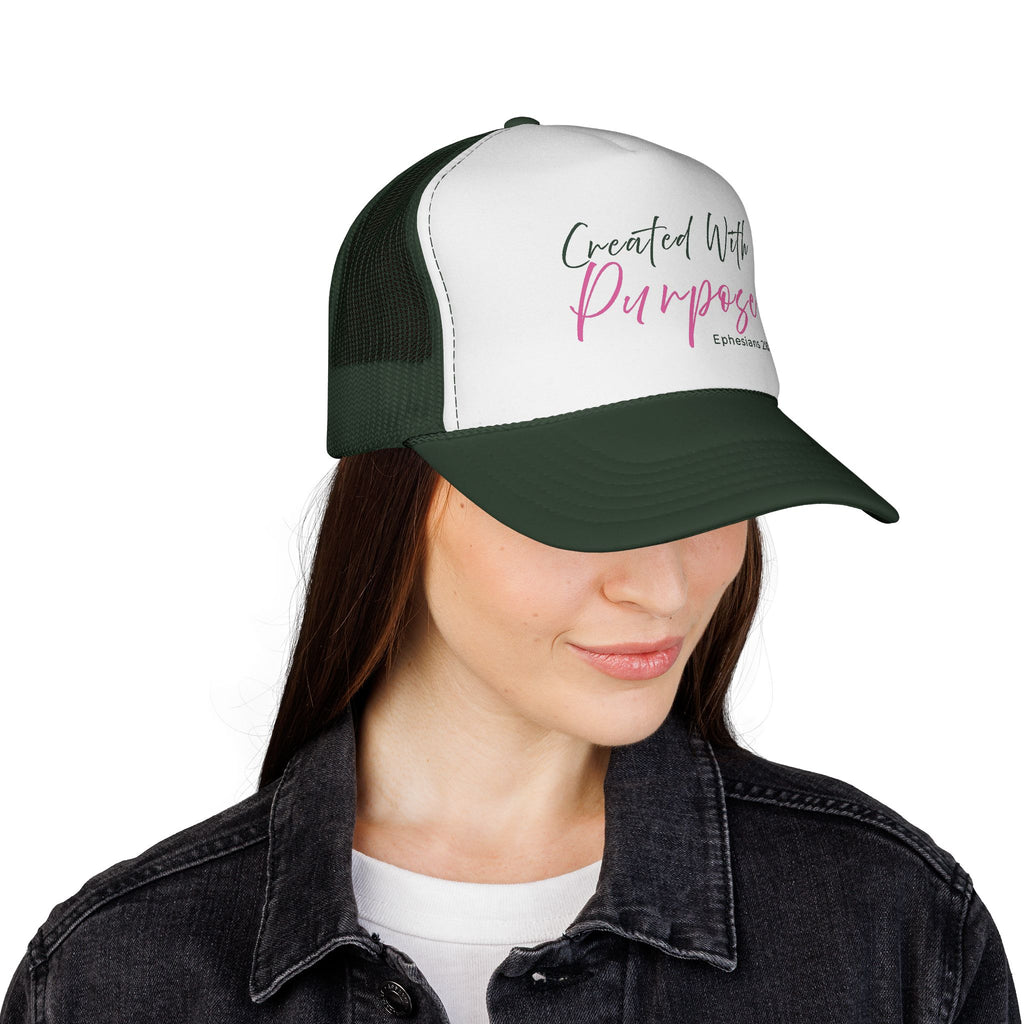 Created With Purpose — Ephesians 2:10 Trucker Hat
