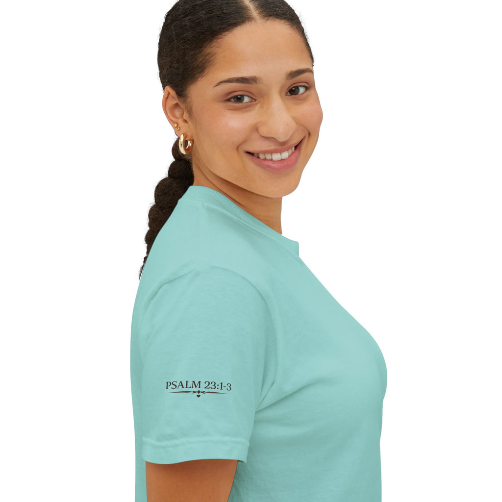The Lord Is My Shepherd-Psalm 23:1-3  Graphic Tee with Pocket