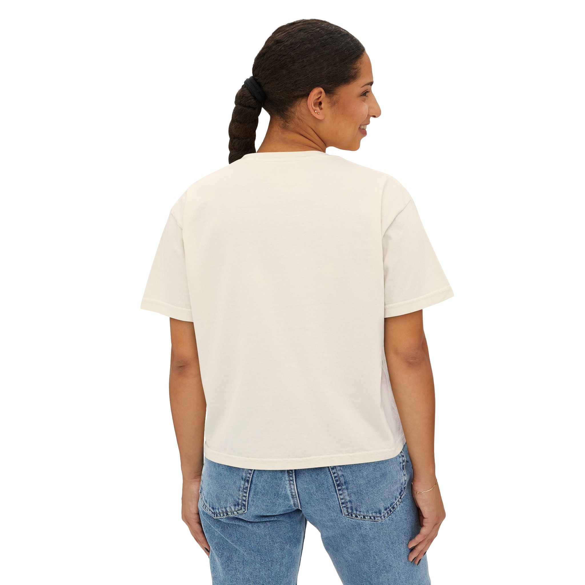 Be Where Your Feet Are Boxy Tee — Footprint Relaxed Women's Tee