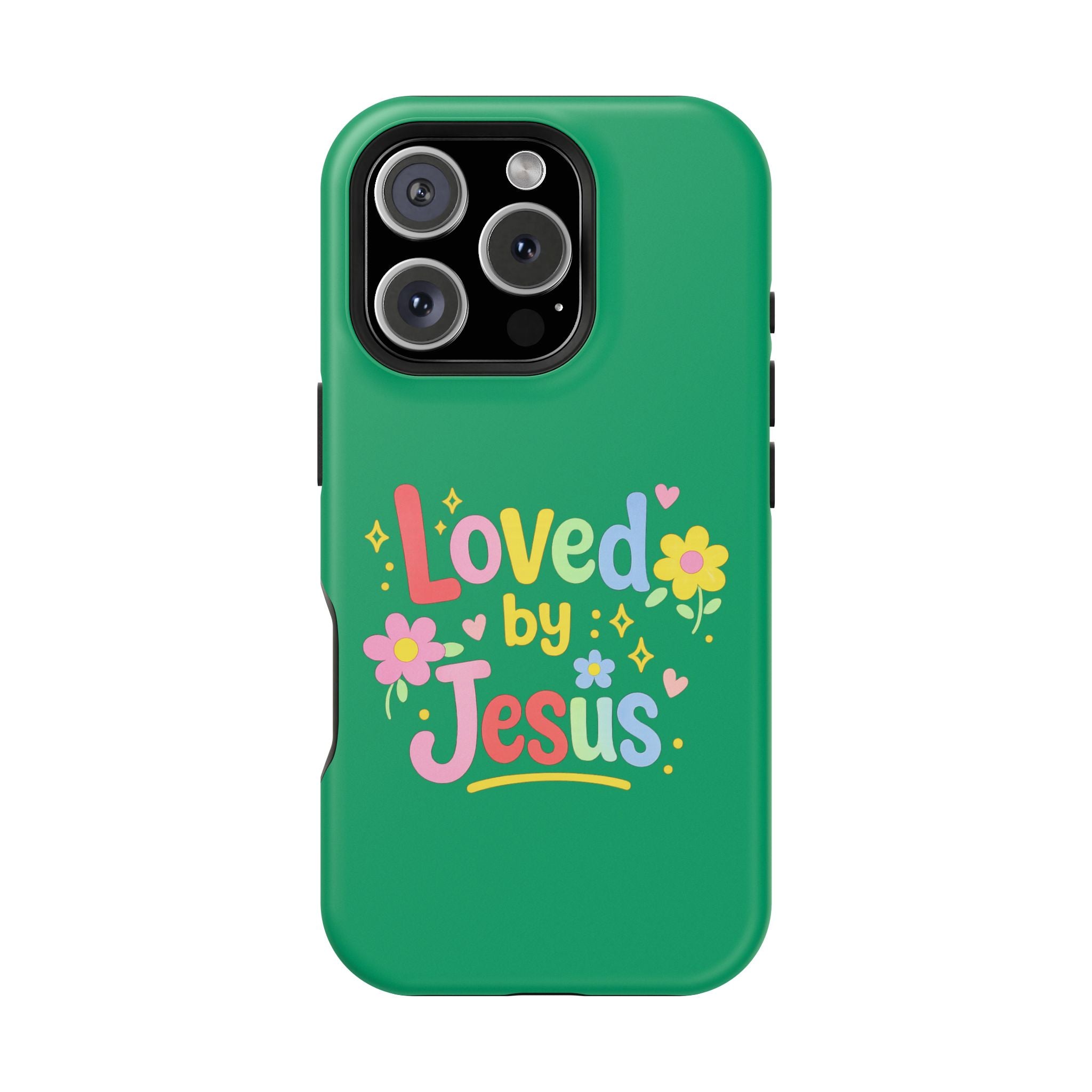 Loved by Jesus Phone Case — Colorful Magnetic Impact-Resistant Case