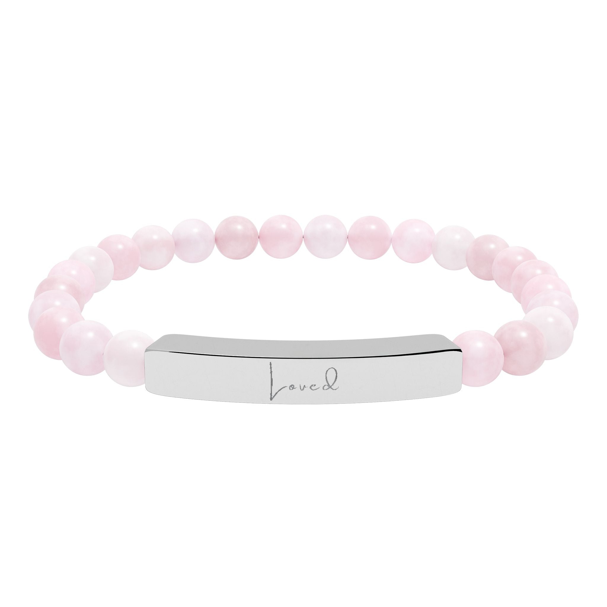 Natural Stone Stretch Bar Bracelet — Loved