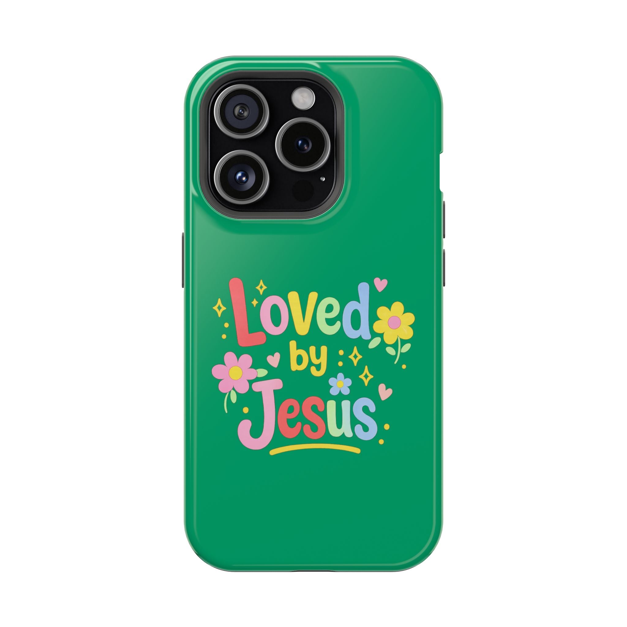 Loved by Jesus Phone Case — Colorful Magnetic Impact-Resistant Case