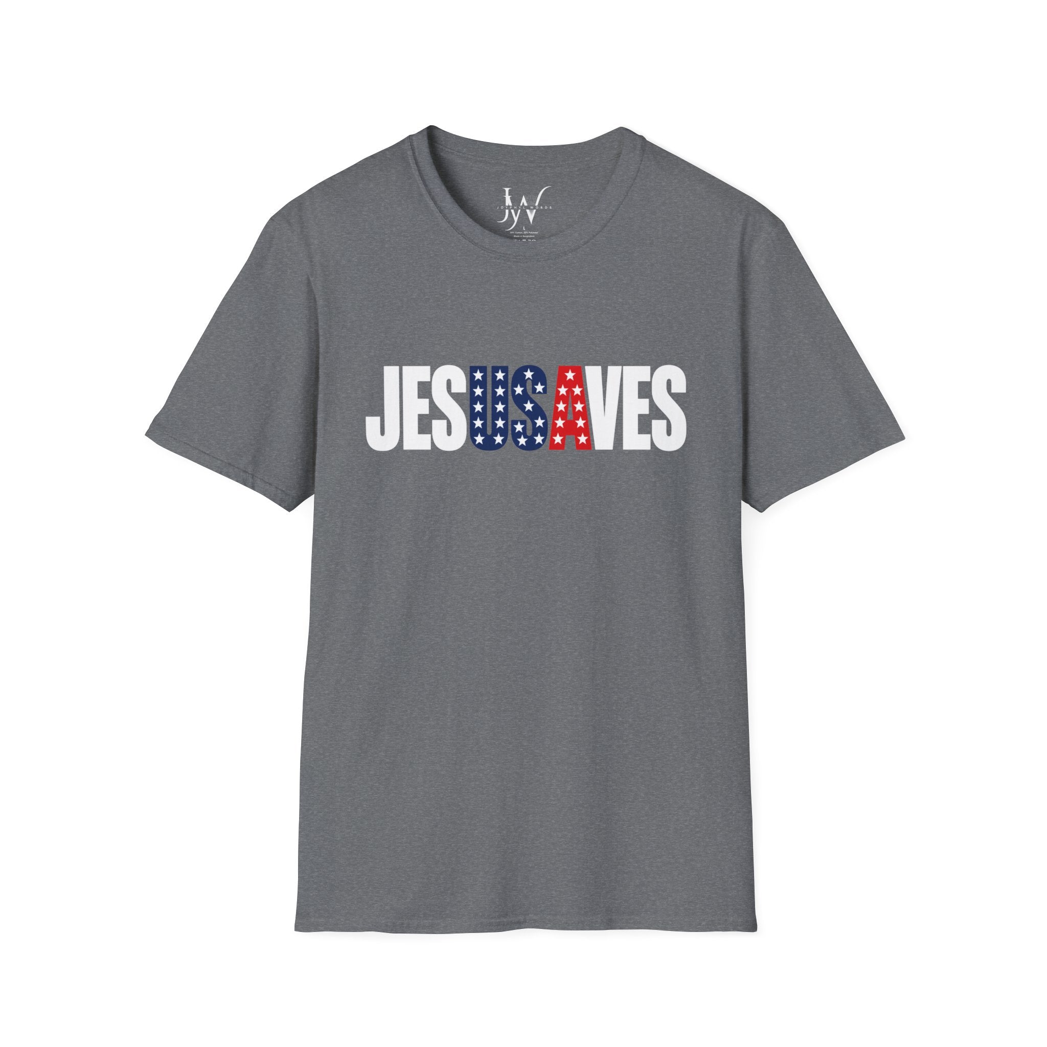 Jesus Saves Patriotic T-Shirt — American Flag Faith Tee