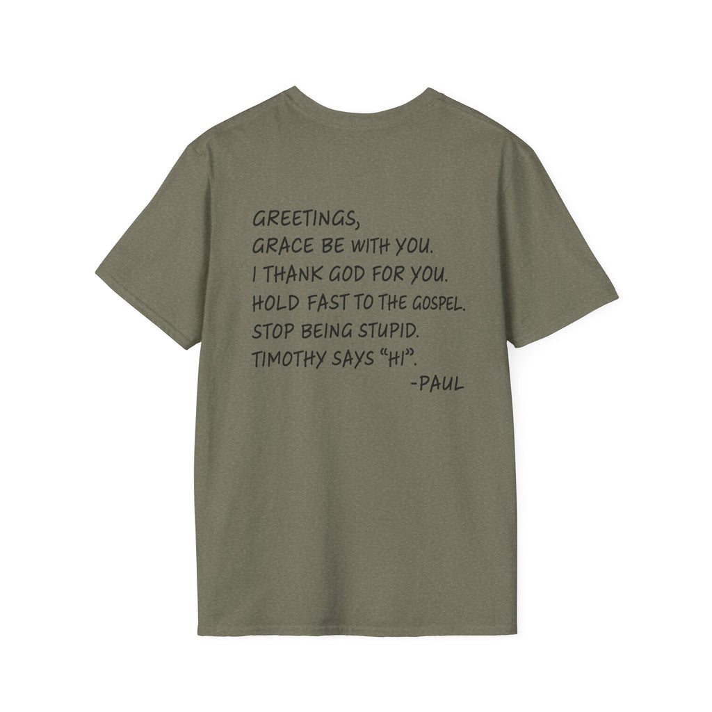 If Paul Were Here We’d Be Getting a Letter T-Shirt — Funny Vintage Postal Stamp Tee
