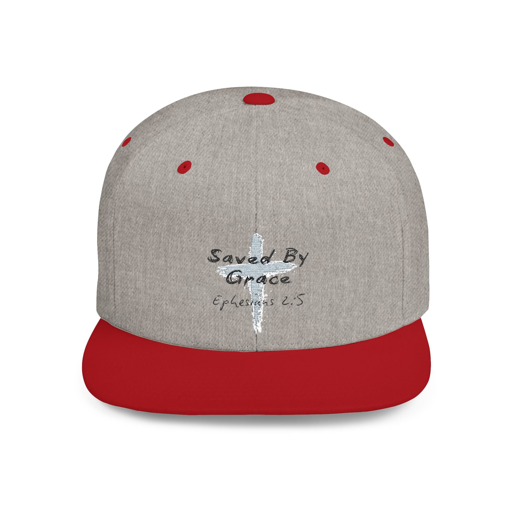 Saved By Grace Ephesians 2:5 Flat Bill Hat