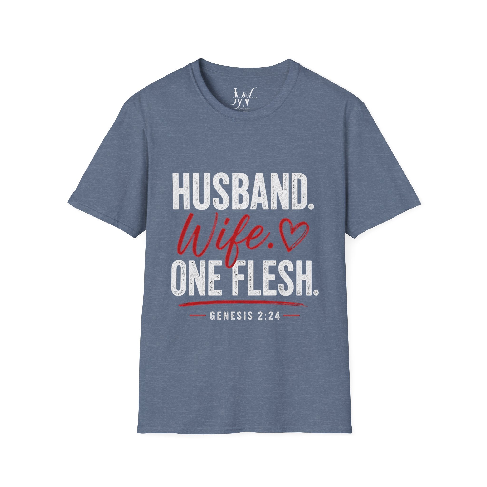 Strong Marriage "Husband. Wife. One Flesh." — Genesis 2:24 Tee