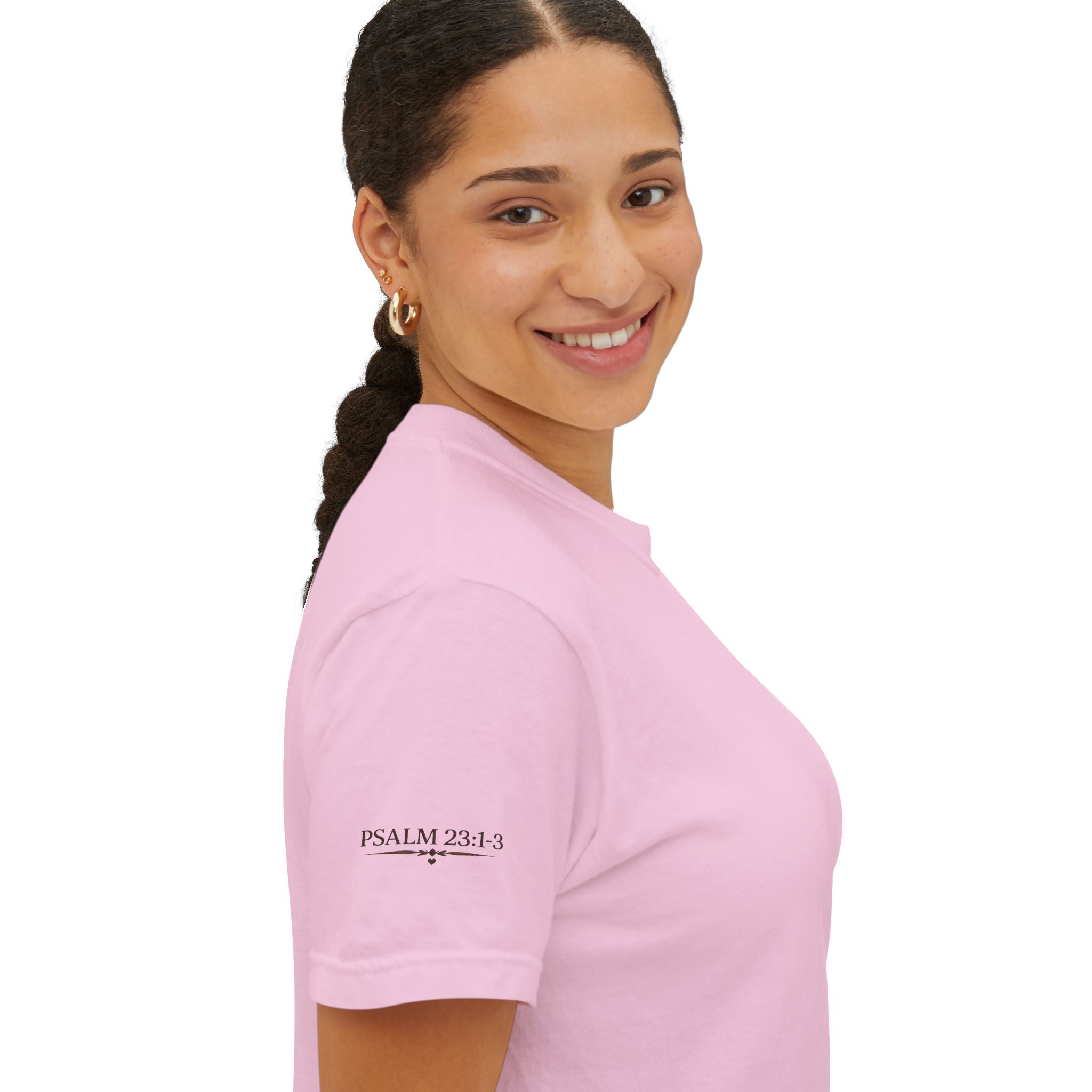 The Lord Is My Shepherd-Psalm 23:1-3  Graphic Tee with Pocket