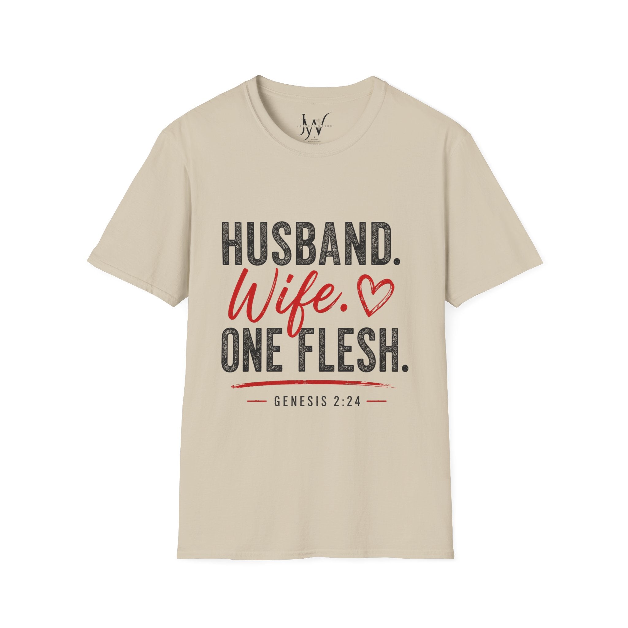 Strong Marriage "Husband. Wife. One Flesh." — Genesis 2:24 Tee