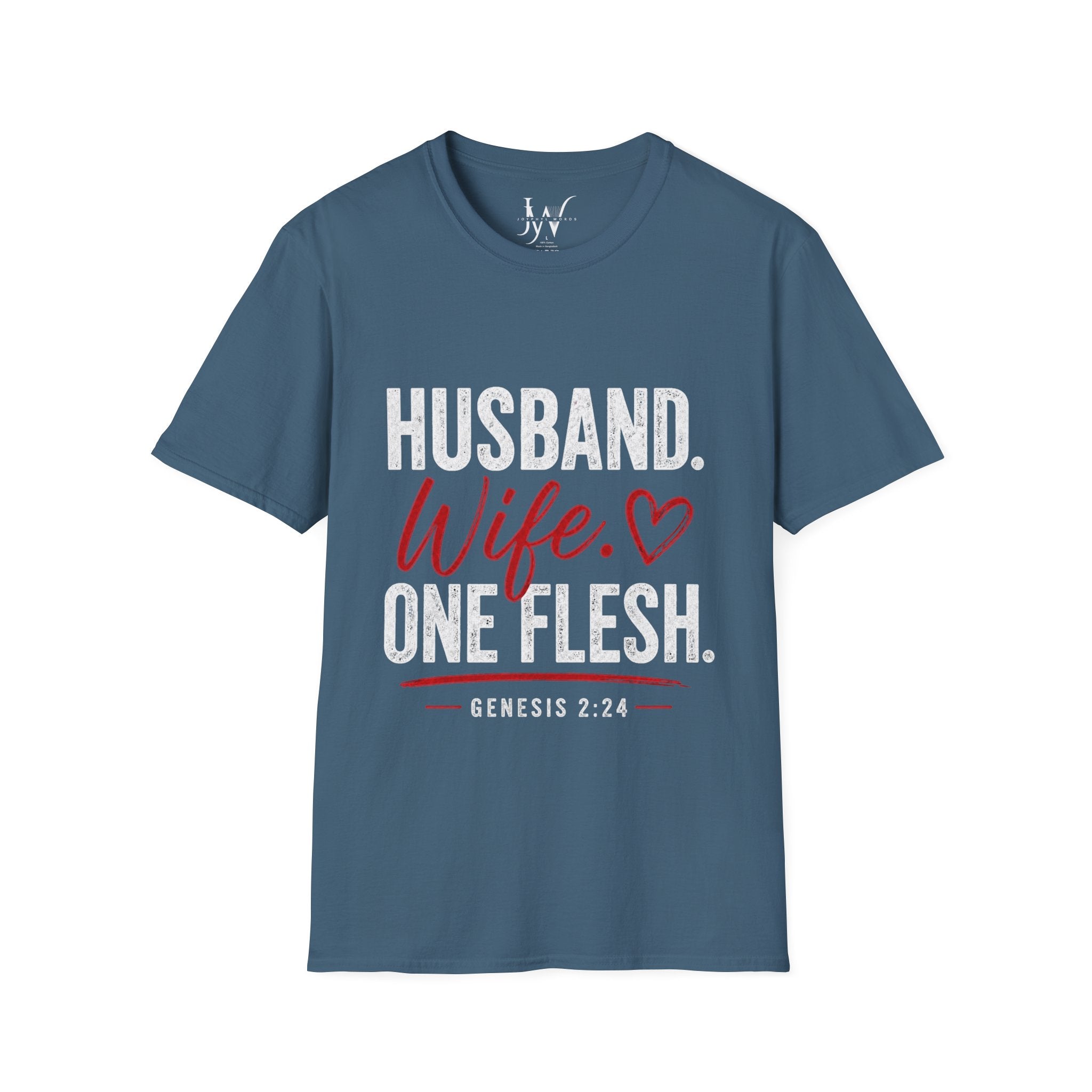 Strong Marriage "Husband. Wife. One Flesh." — Genesis 2:24 Tee