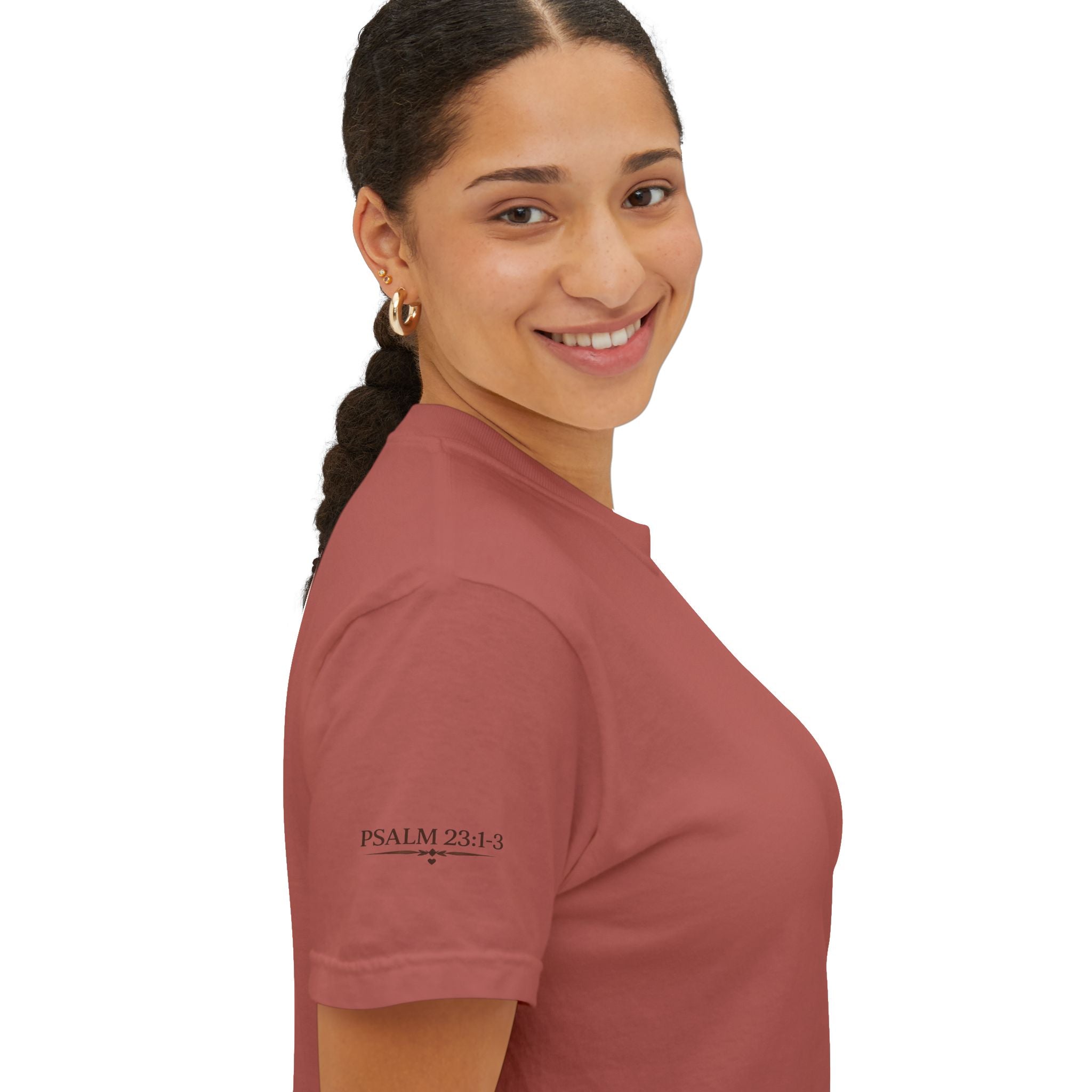 The Lord Is My Shepherd-Psalm 23:1-3  Graphic Tee with Pocket