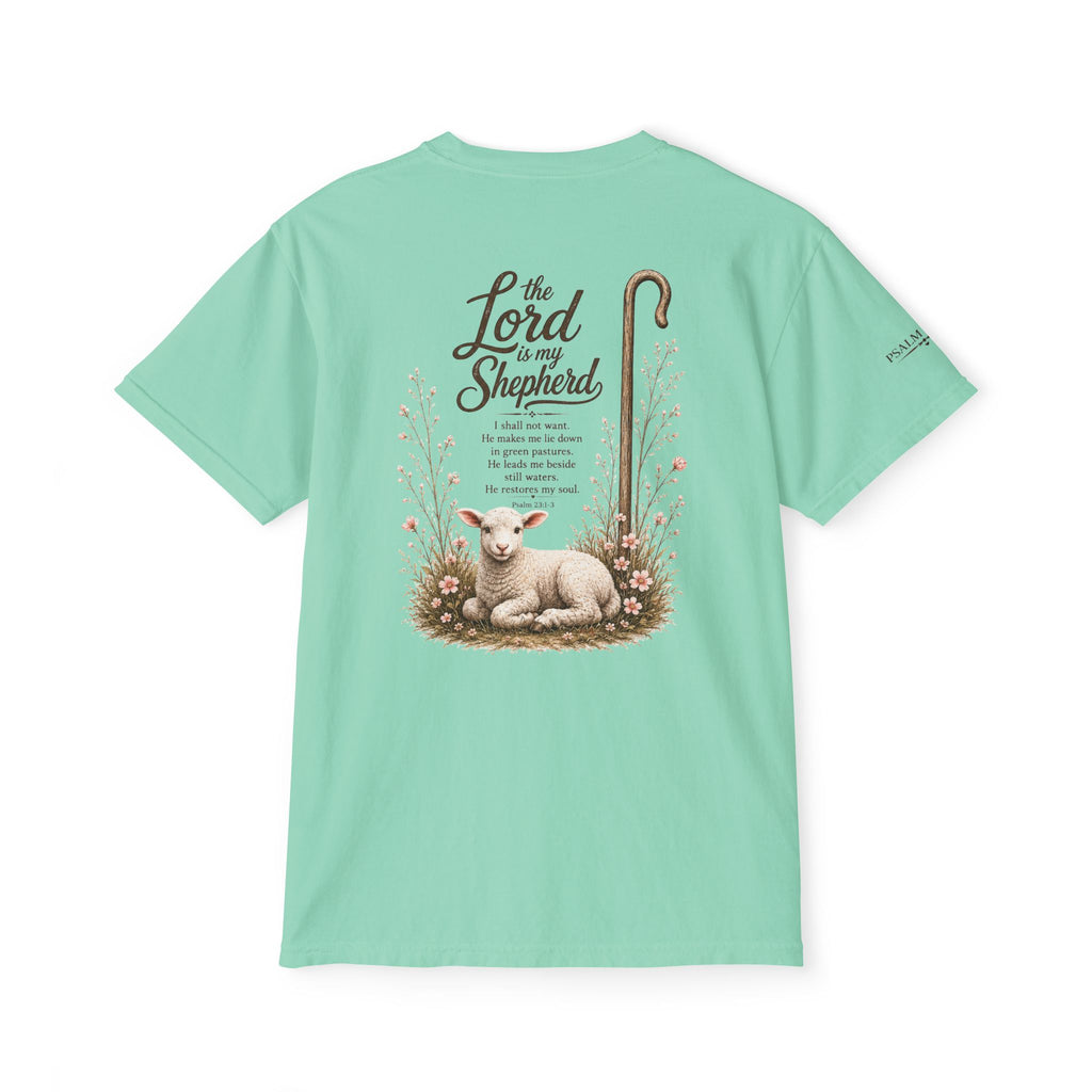The Lord Is My Shepherd-Psalm 23:1-3  Graphic Tee with Pocket