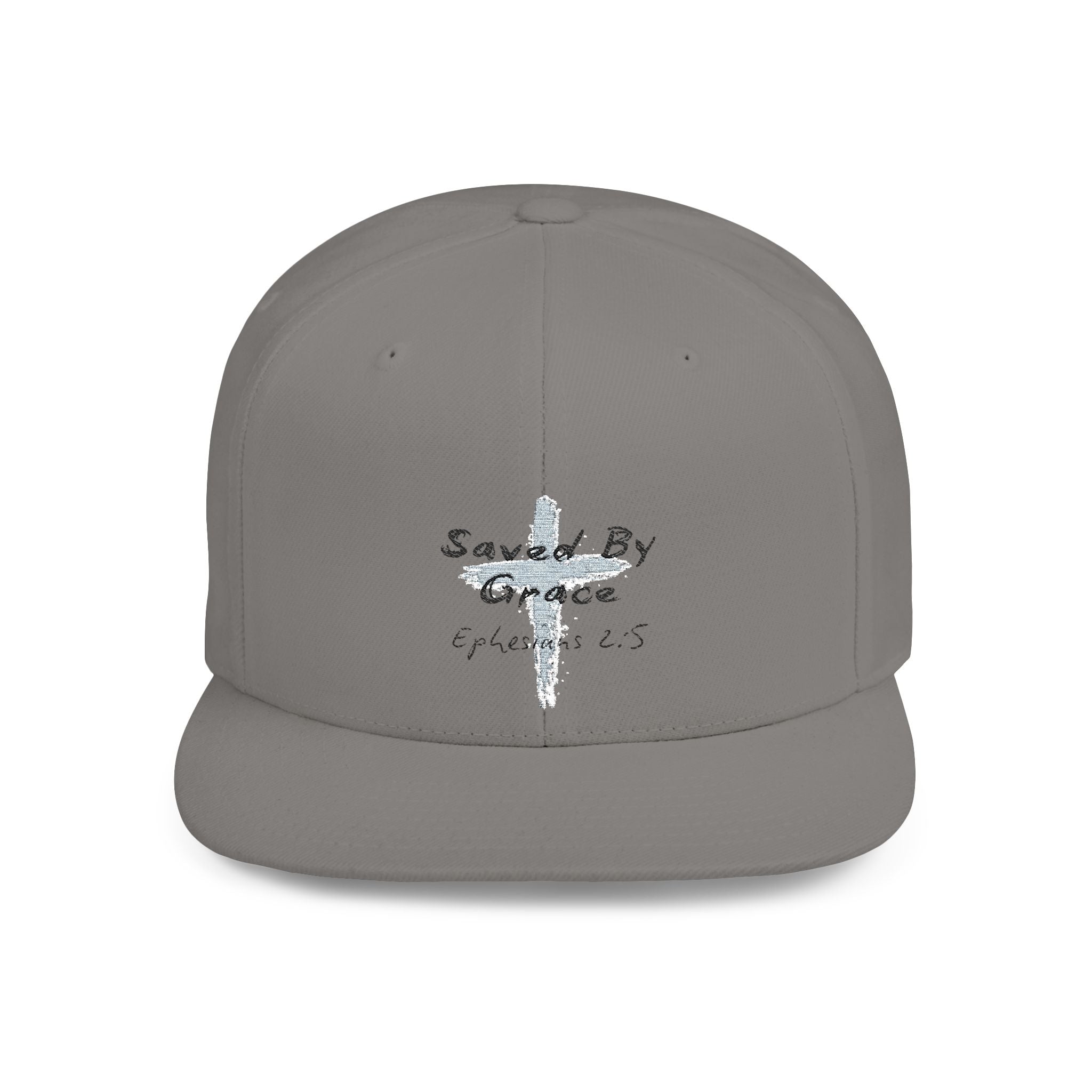 Saved By Grace Ephesians 2:5 Flat Bill Hat