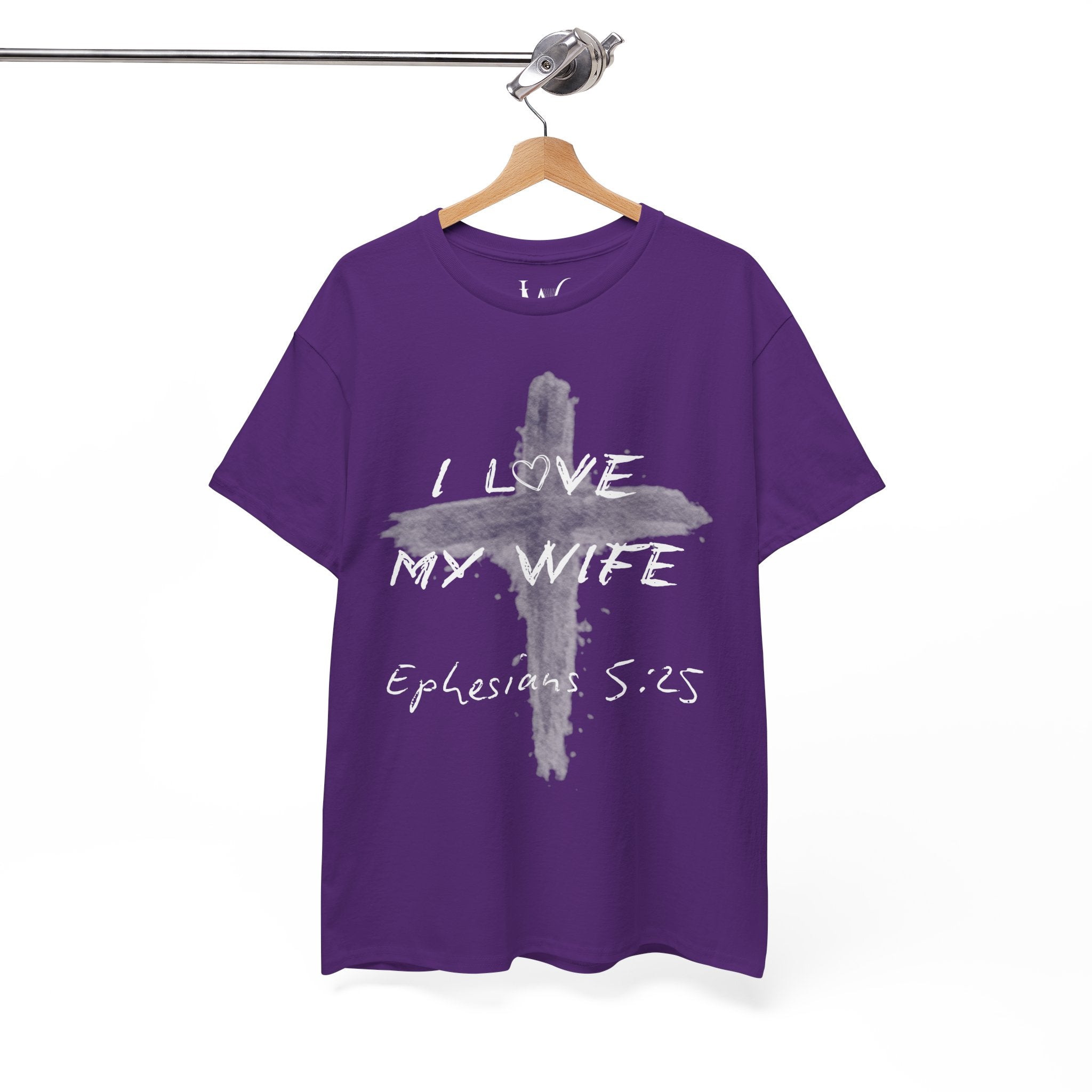 I Love My Wife Cross Ephesians 5:25 Scripture Tee