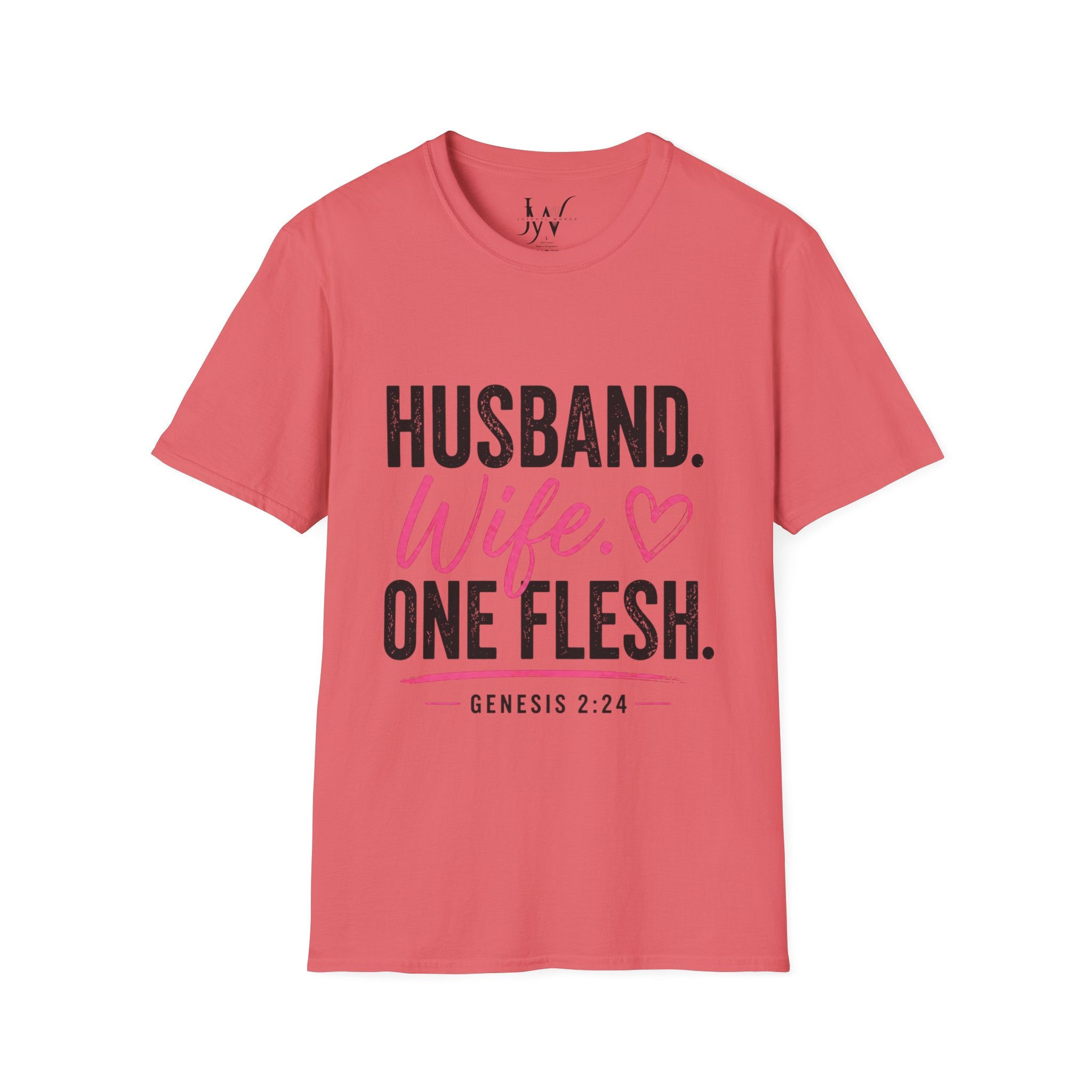 Strong Marriage "Husband. Wife. One Flesh." — Genesis 2:24 Tee