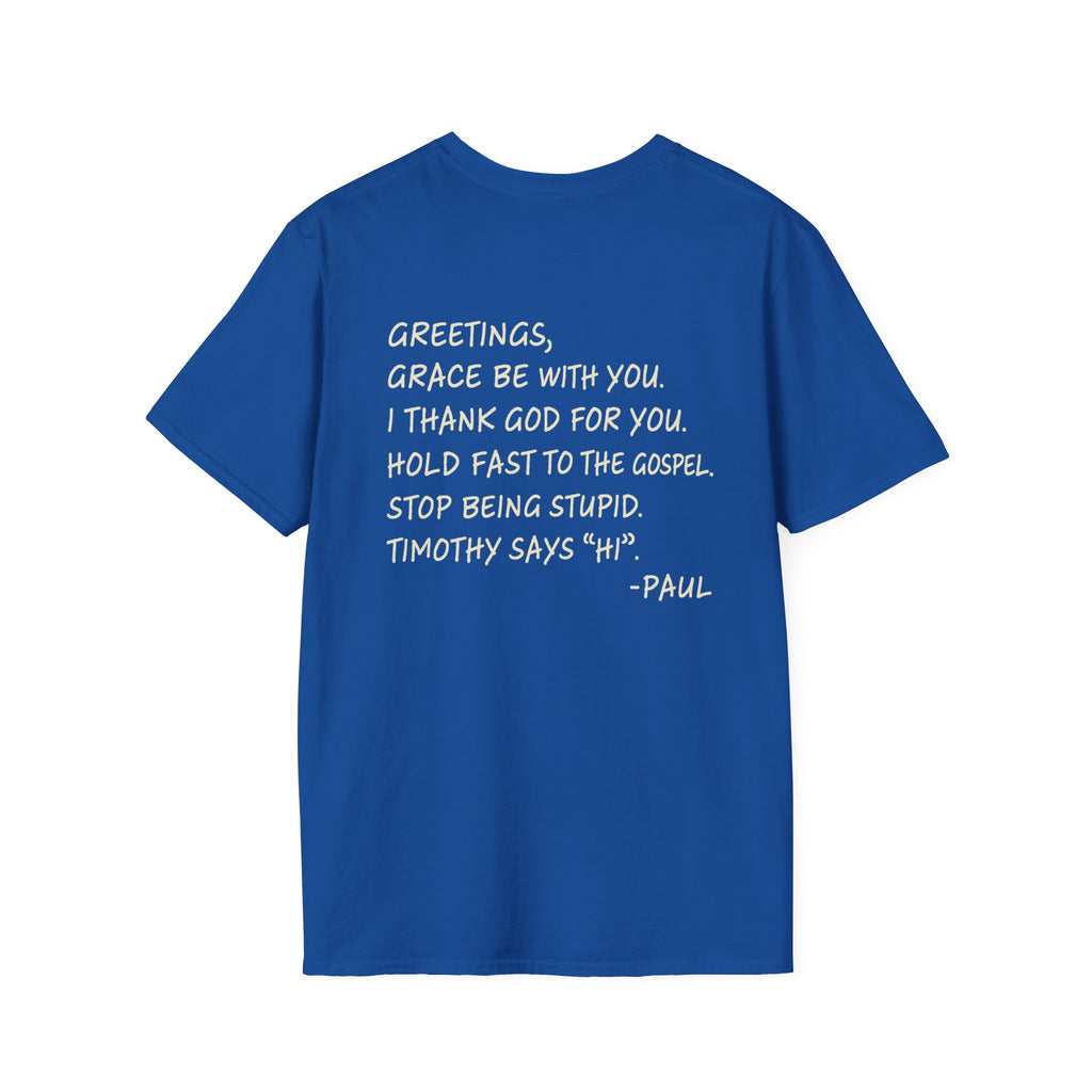If Paul Were Here We’d Be Getting a Letter T-Shirt — Funny Vintage Postal Stamp Tee