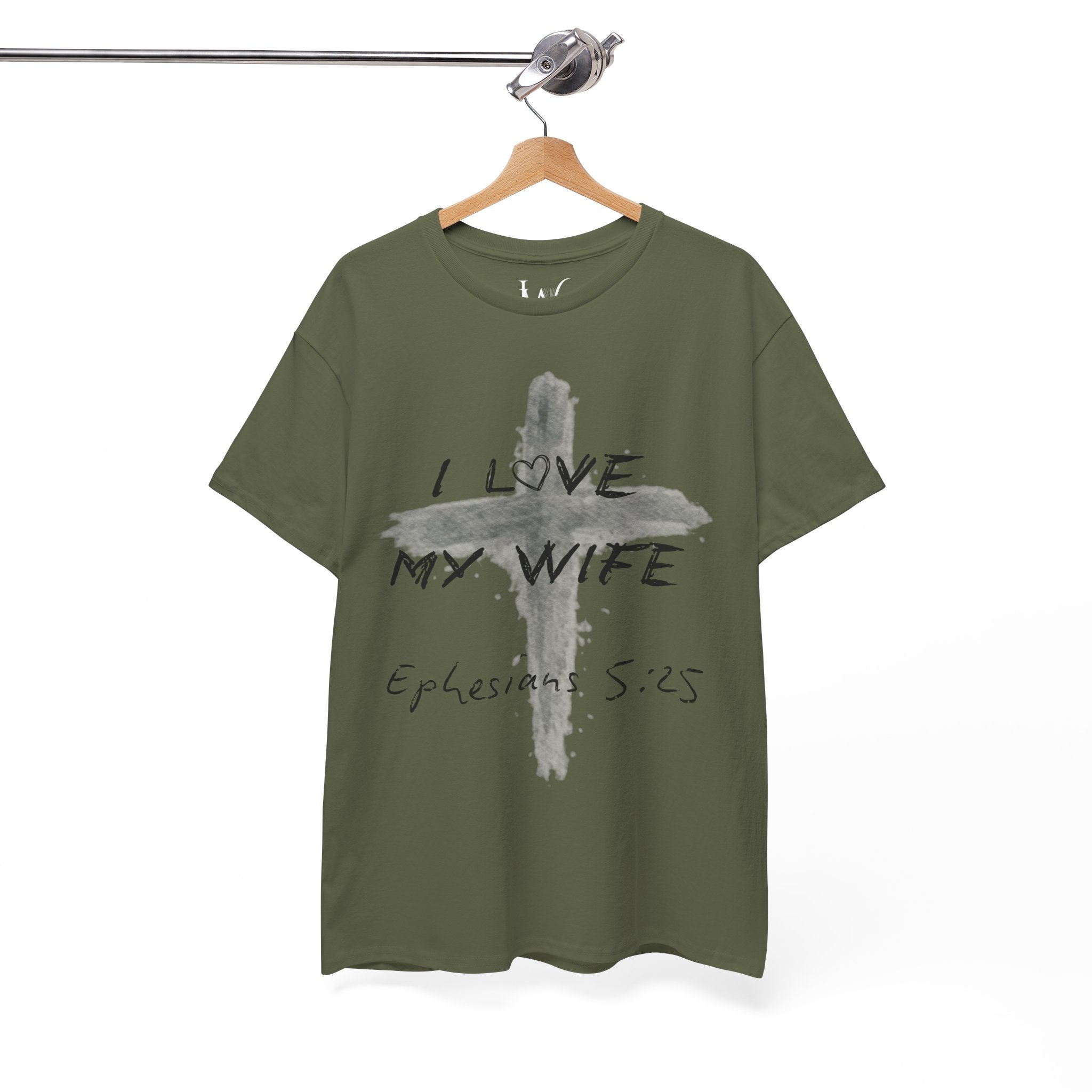 I Love My Wife Cross Ephesians 5:25 Scripture Tee